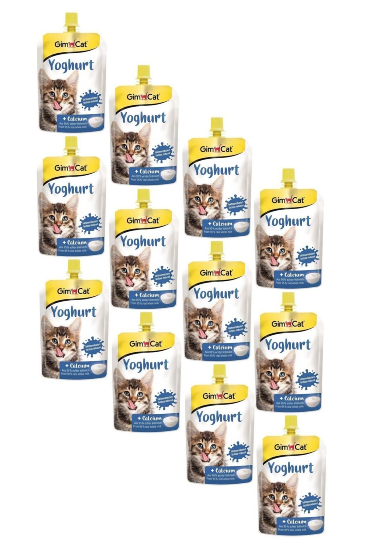 Gimcat Yoğurt Cat Milk Kalsiyumlu Sıvı Kedi Sütü 150 Ml (12 Adet)