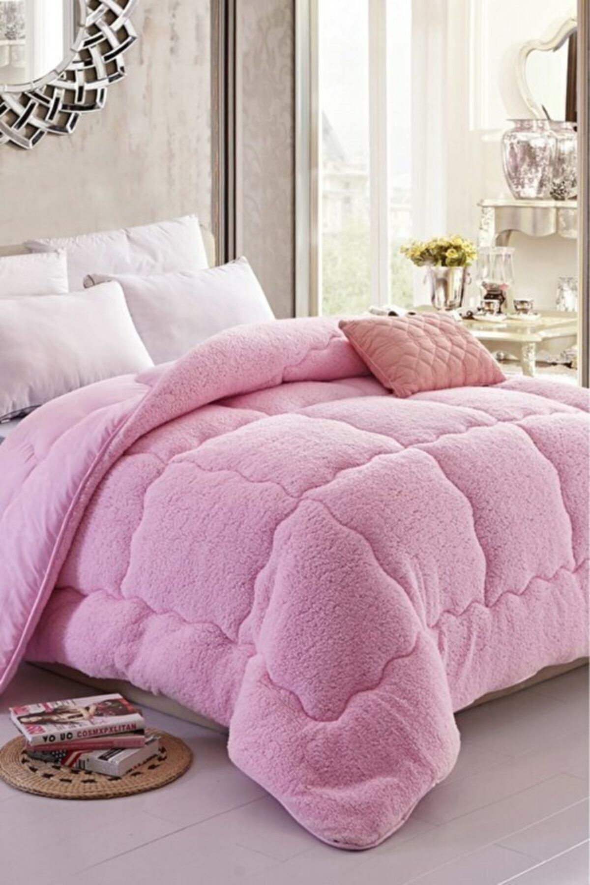 Nadidecollection 155x215 Tek Kişilik Wellsoft Yorgan Pembe