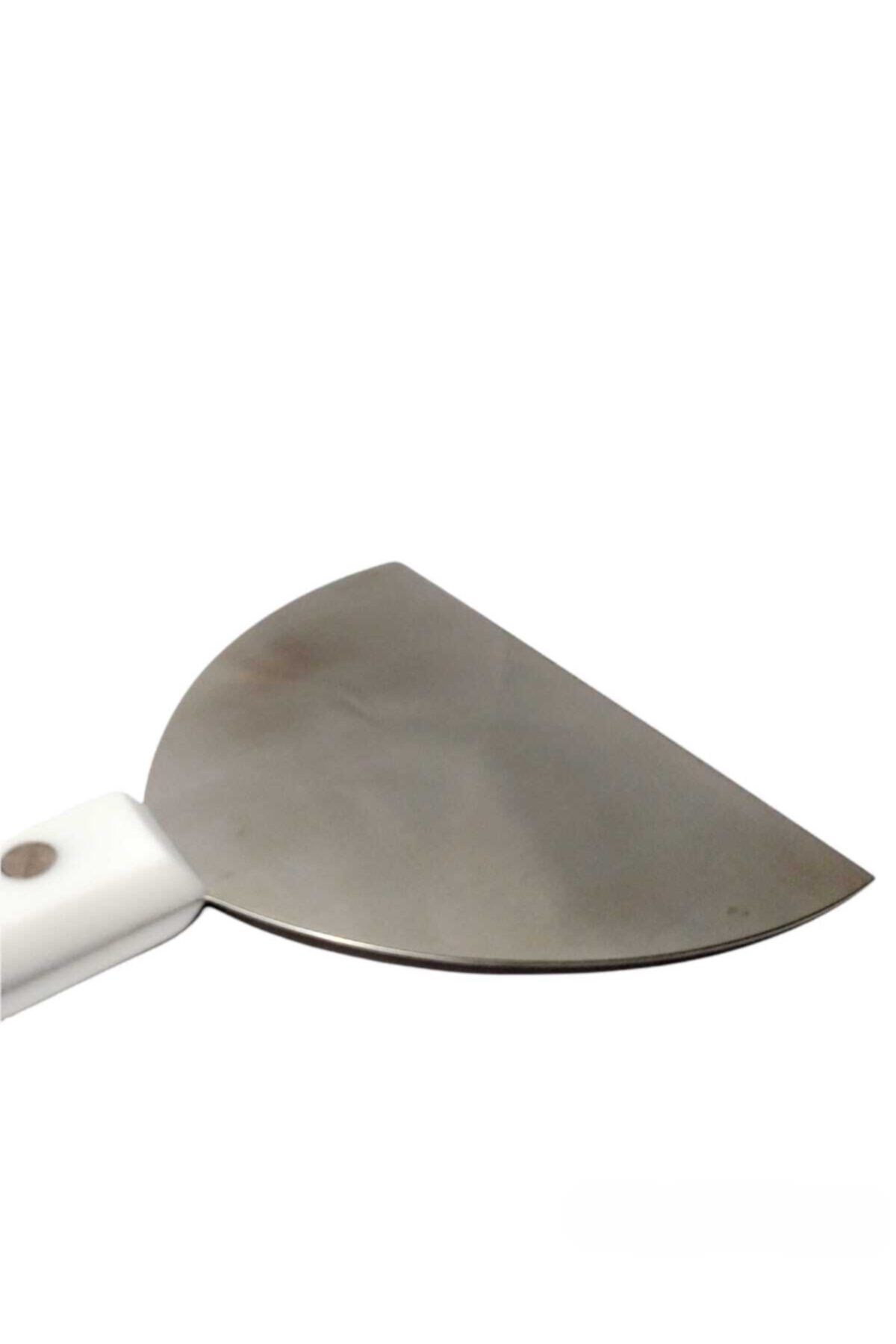 Chefstar Oval Uçlu Paslanmaz Çelik Beyaz Saplı Ergonomik Pasta Börek Servis Spatulası 1 Adet