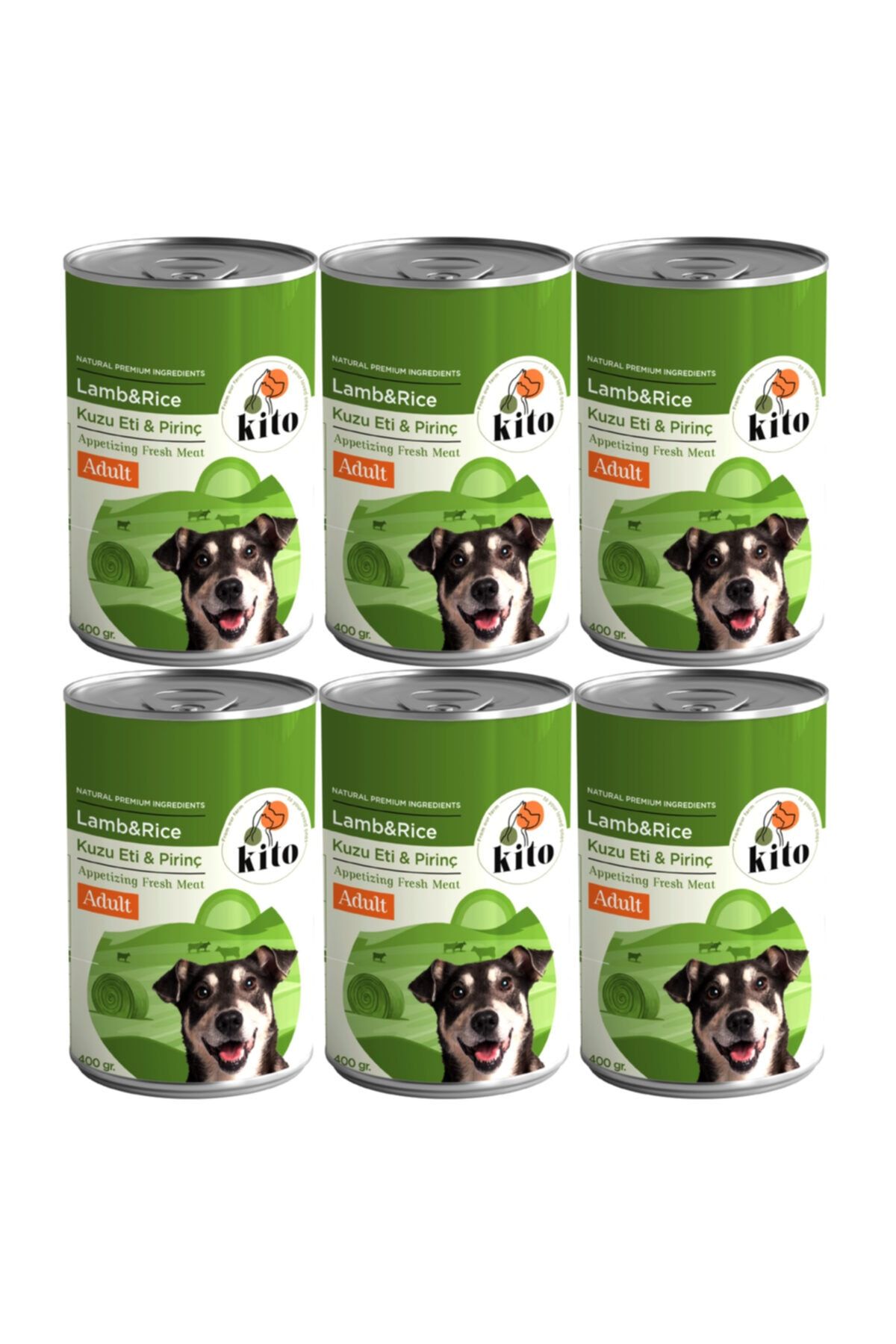 Kito Kuzu Etli Pirinçli Ezme Yetişkin Köpek Konserve 6 X 400 Gr