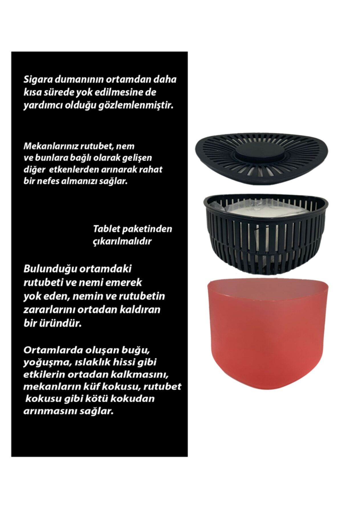 Saban Nem Alıcılı Ve Rutubet Giderici Aparat - 500 Gr - Üçgen Kırmızı Meyveler