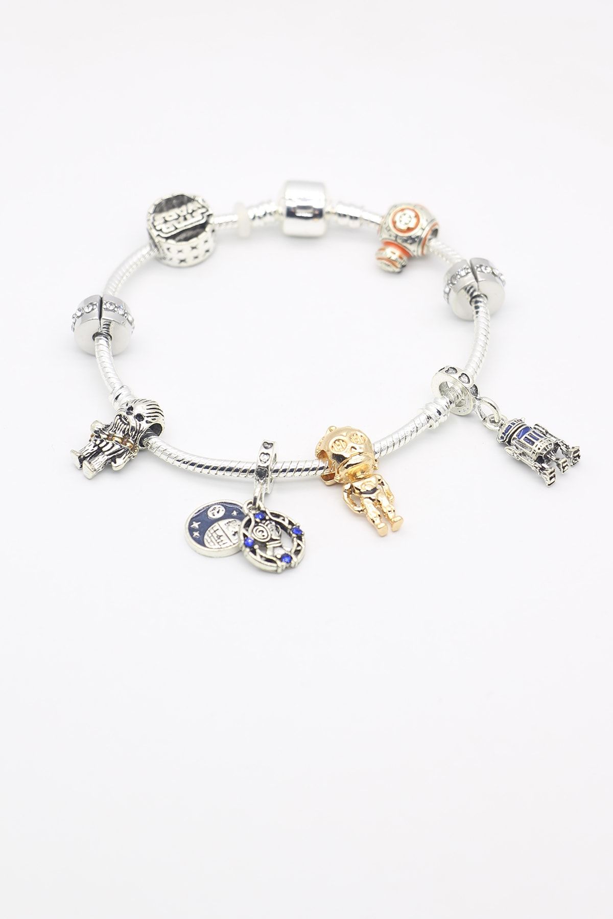 Dumledo Star Wars Mandalorian Gümüş Charm Bileklik