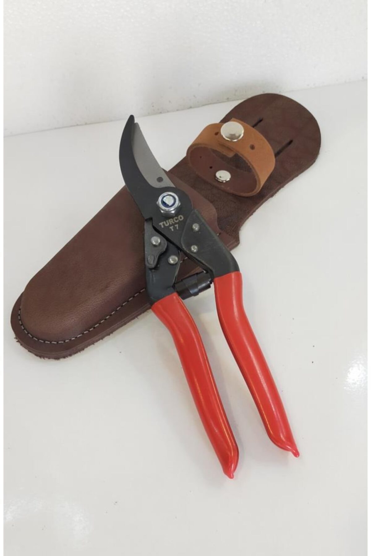 Fatih Bahçe Budama Makası Ve El Yapımı Deri Kılıf Denizli Çelik