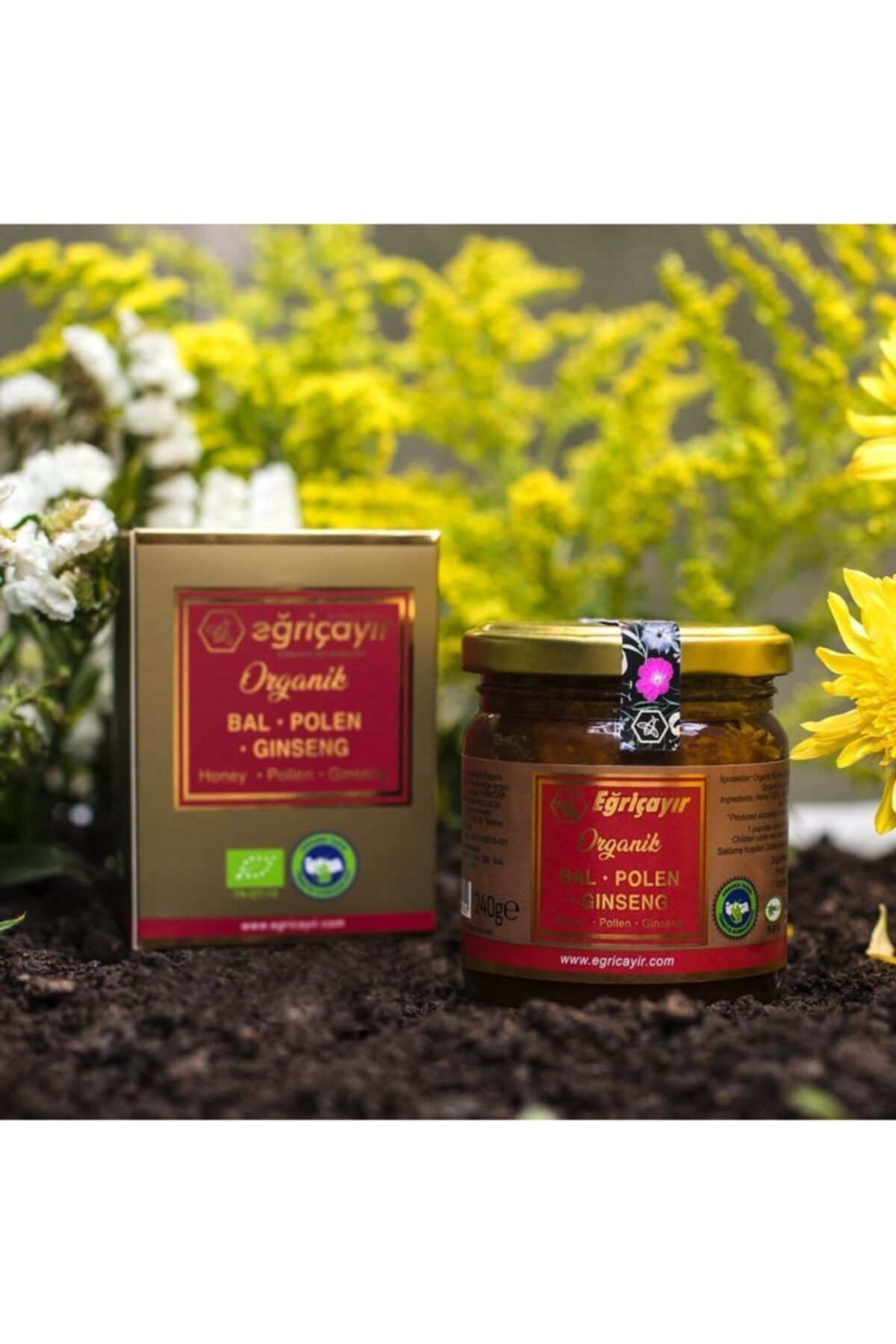 Eğriçayır Organik Bal Polen Ginseng Karışımı 240 G