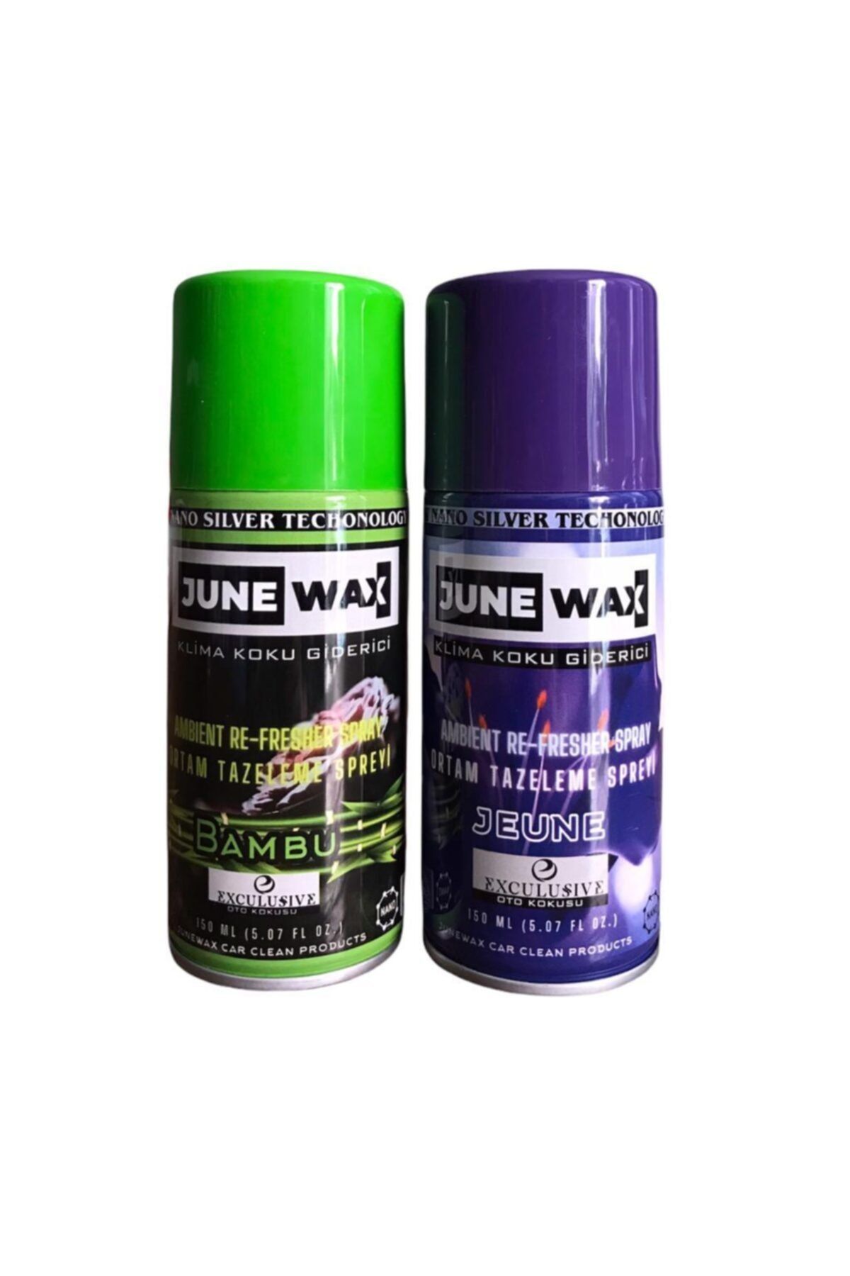 JUNE WAX Fresh Jeune Ve Bambu Araç Kokusu Klima Temizleyici(klima Bombası)150 Ml 2 Adet
