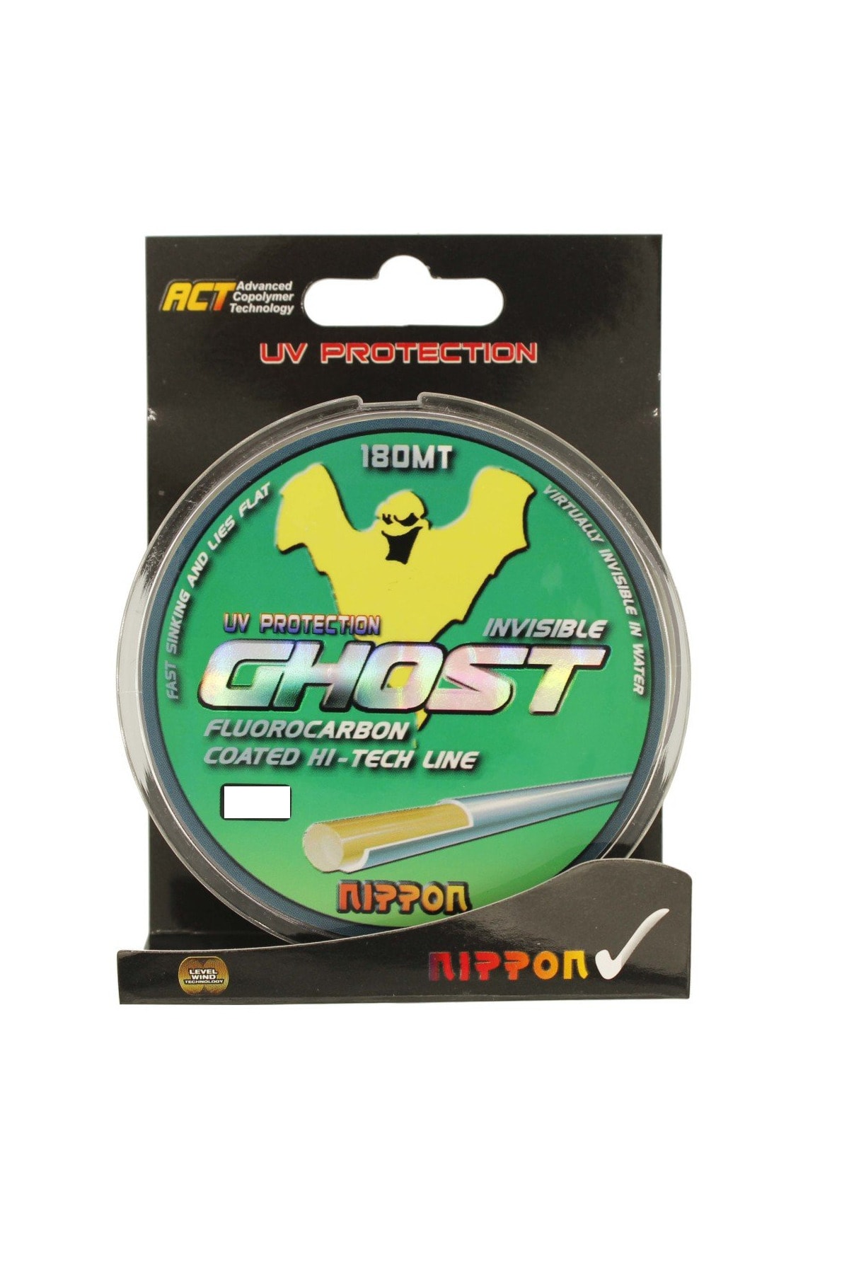 NIPPON Ghost 180mt Fluoro Carbon Coated(kaplama) Misina 0,403mm / Çekeri:22,8kg