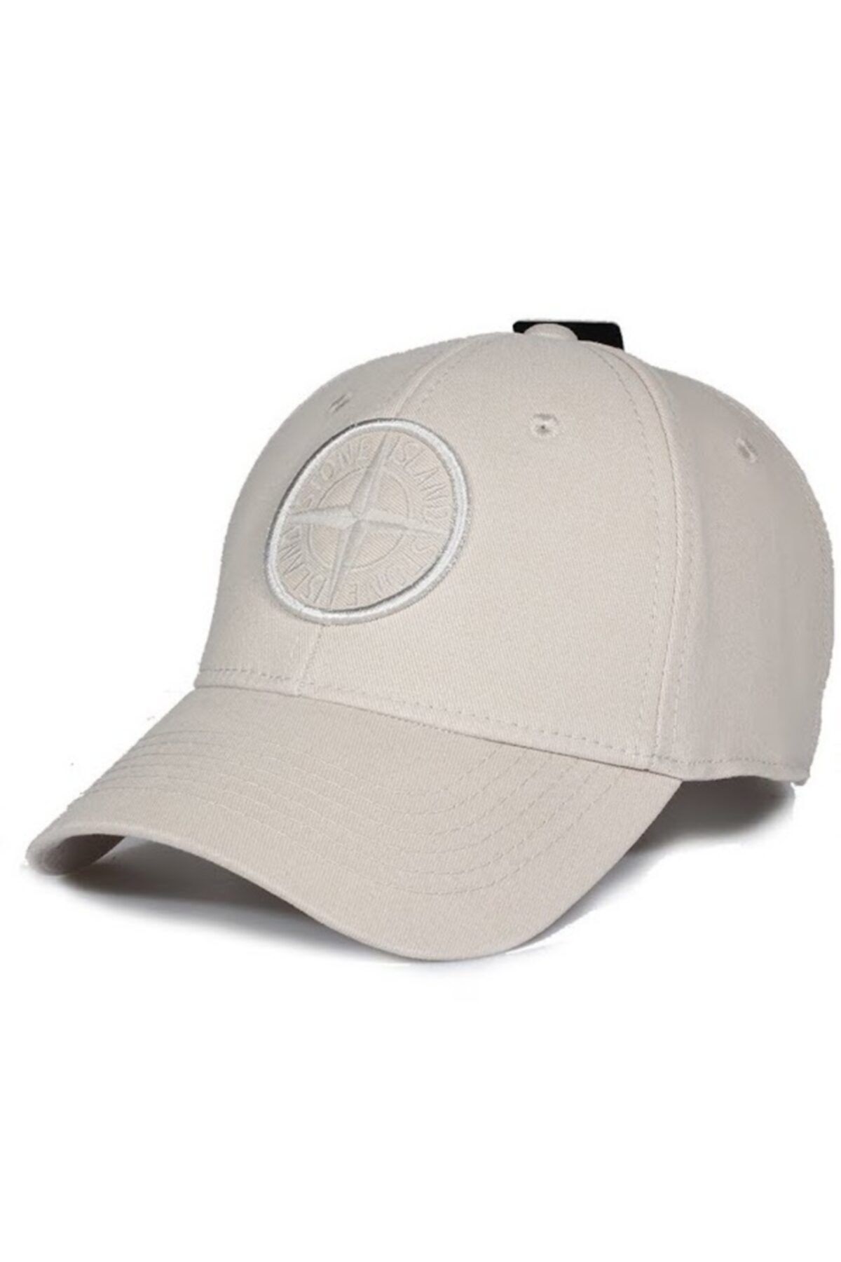 CosmoOutlet Stone Island Logolu Unisex Ekru Renk Şapka
