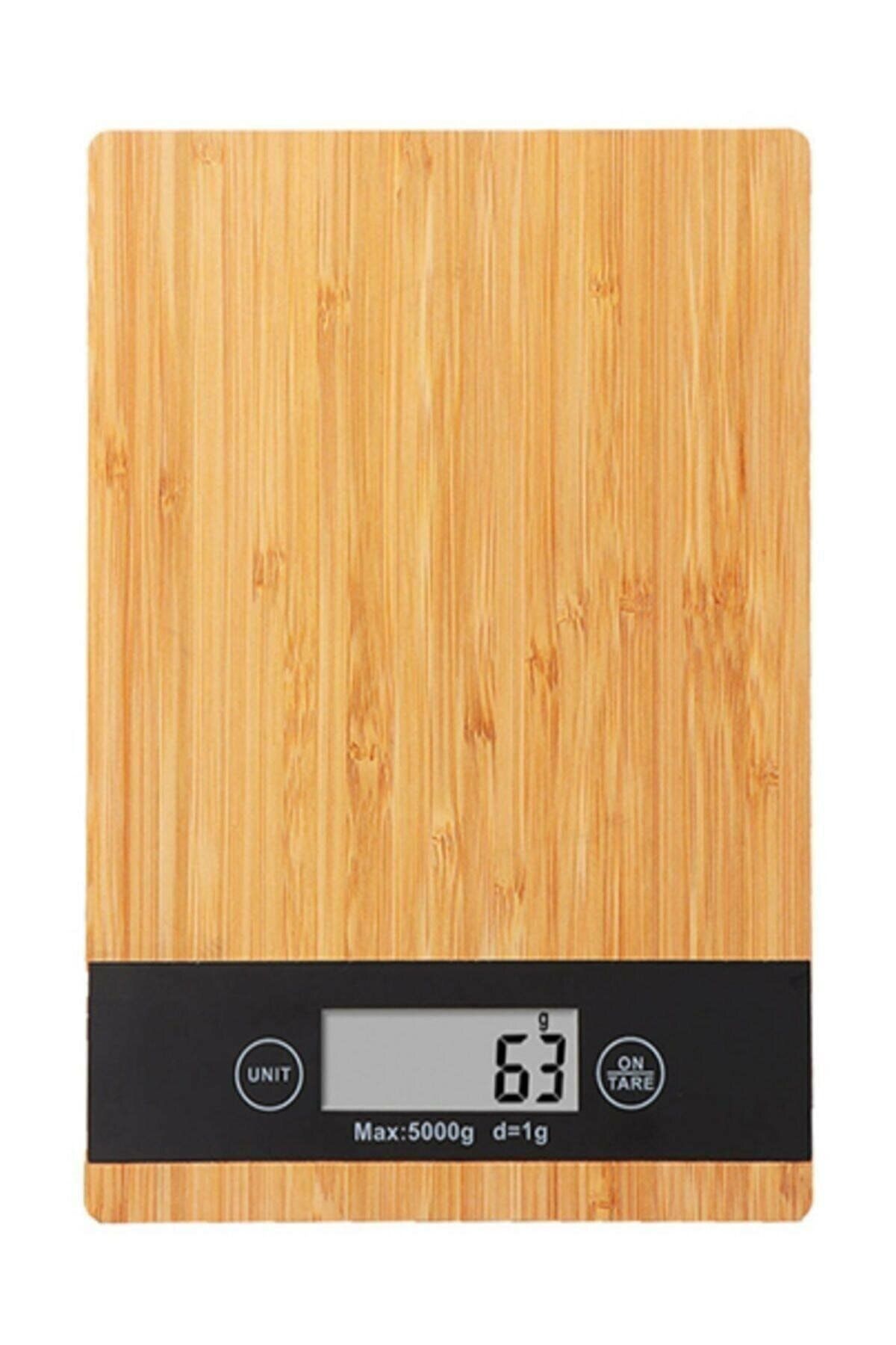 NEWSTORE HOME 1 Gr-5 Kg A Kalite Lüks Dijital Ekranlı Ahşap Hassas Elektronik Mutfak Terazisi