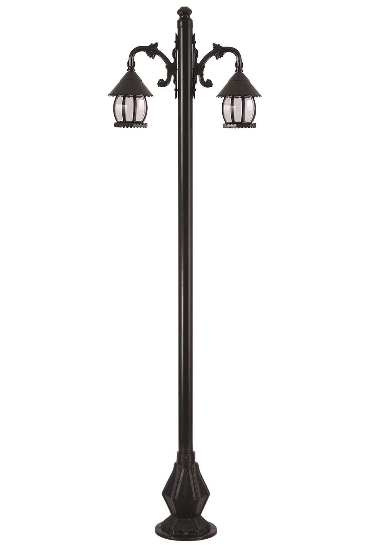 Avonni Avonnı Bdr-68184-2bsy-m2 Siyah Boyalı Dış Mekan Aydınlatma E27 Çelik Boru Abs Akrilik Cam 70x30cm