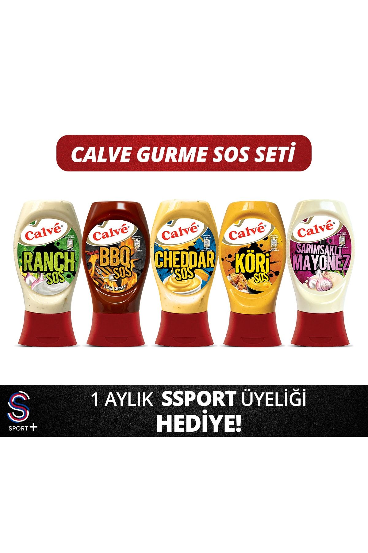 Calve Ranch Sos 245gr&barbekü Sos 290gr&cheddar Sos 240gr&köri Sos 260 Gr&sarımsaklı Mayonez