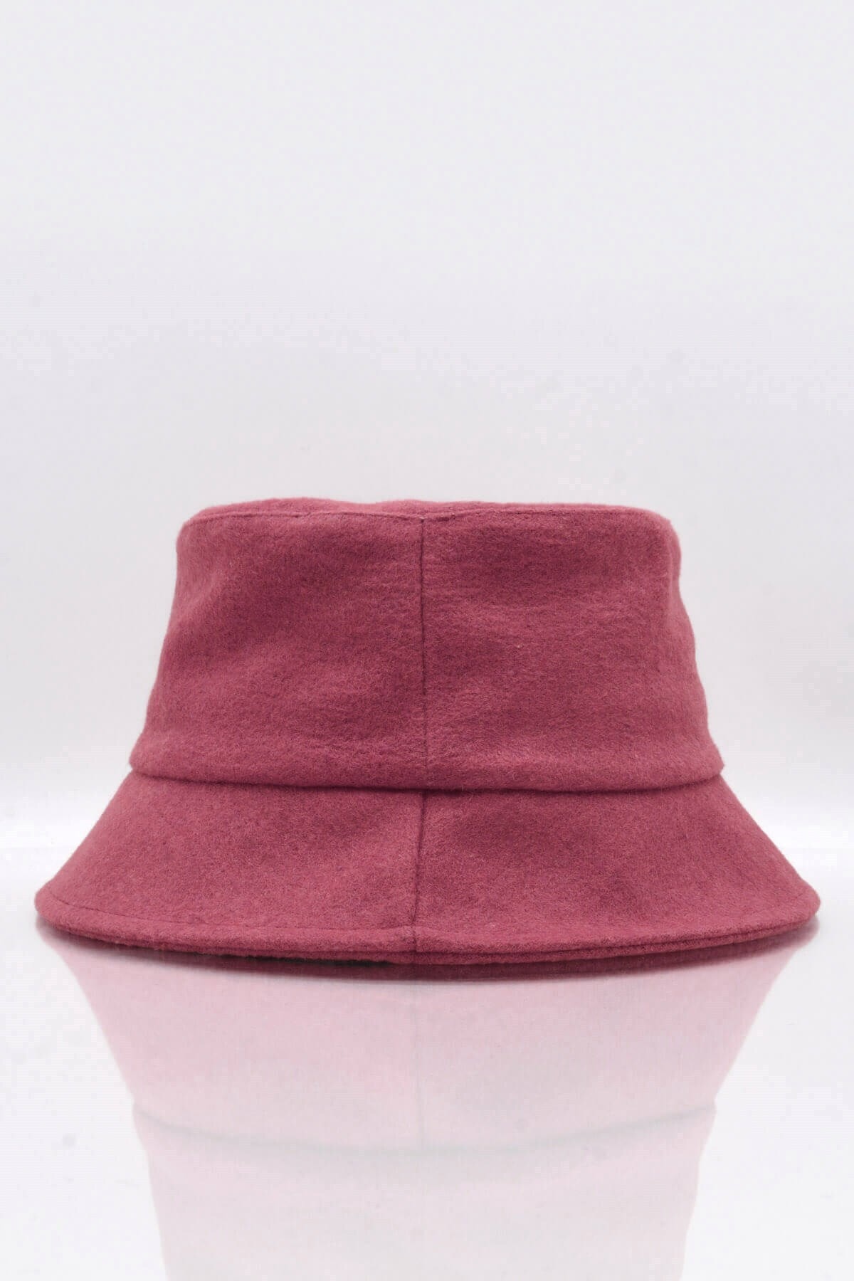 Külah Kadın Yün Bordo Kışlık Balıkçı Bucket Şapka