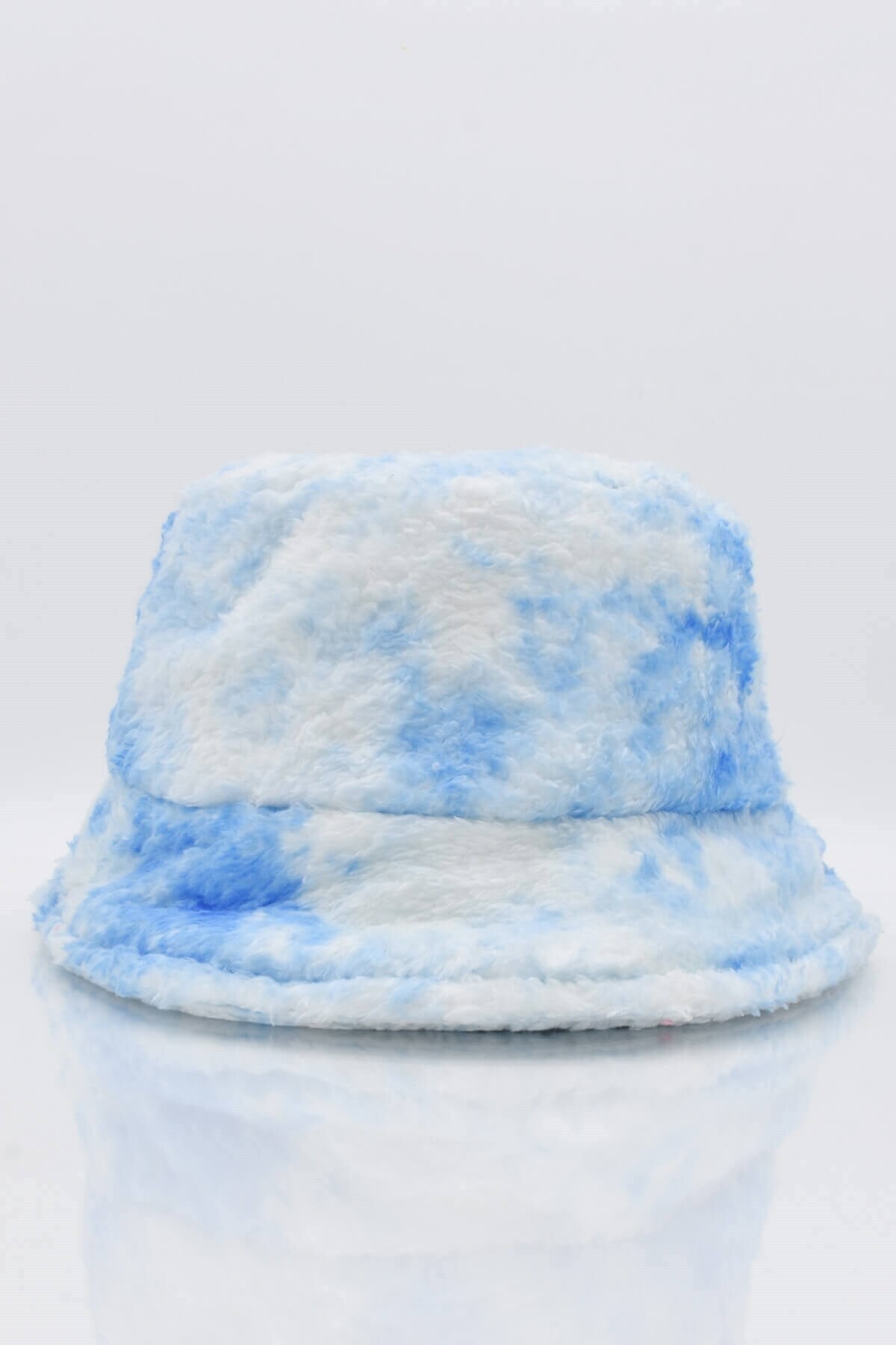 Külah Kadın Tie Dye Batikli Peluş Mavi Bucket Şapka