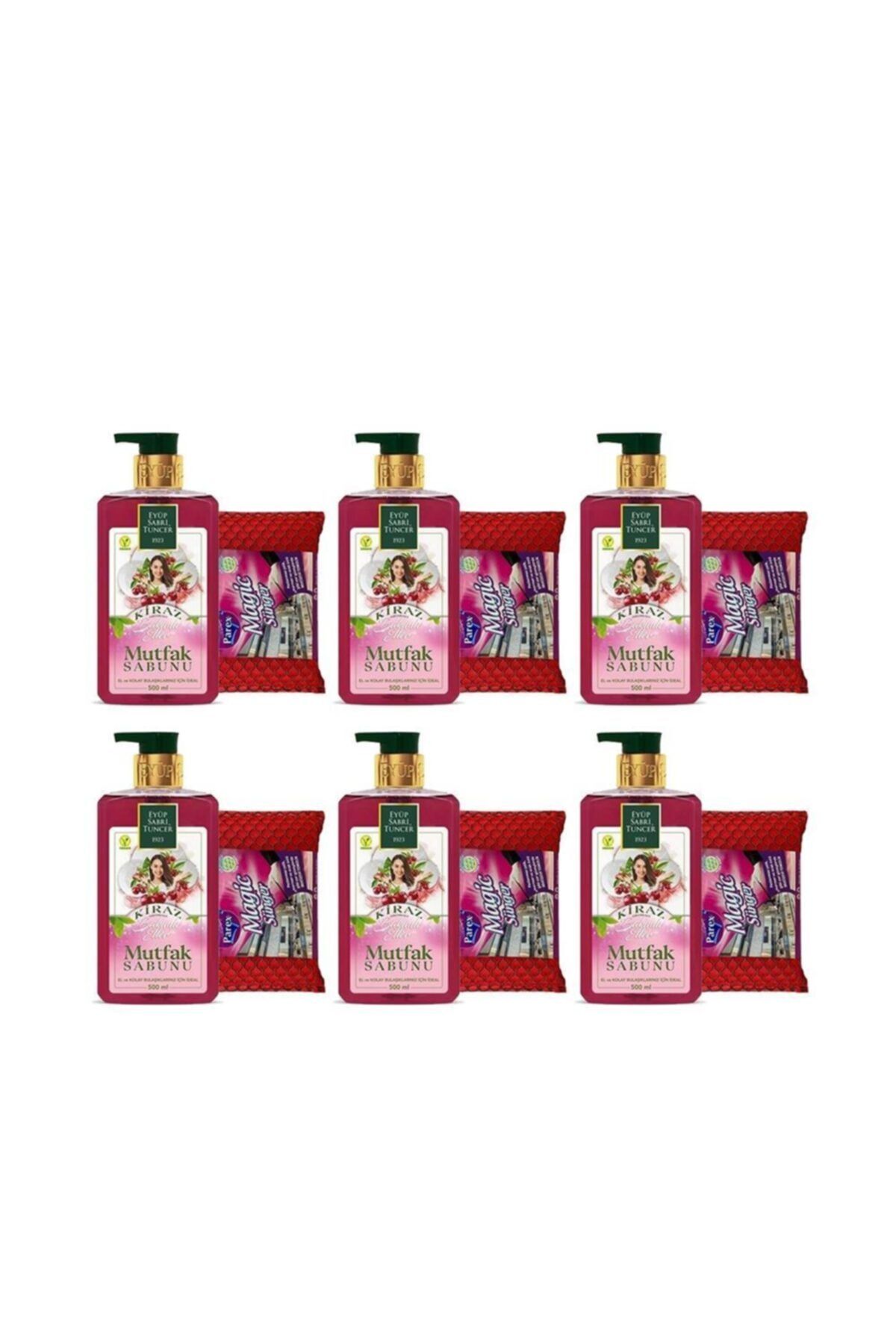 Eyüp Sabri Tuncer Mutfak Sabunu Kiraz 500 Ml + Magic Sünger X 6 Adet