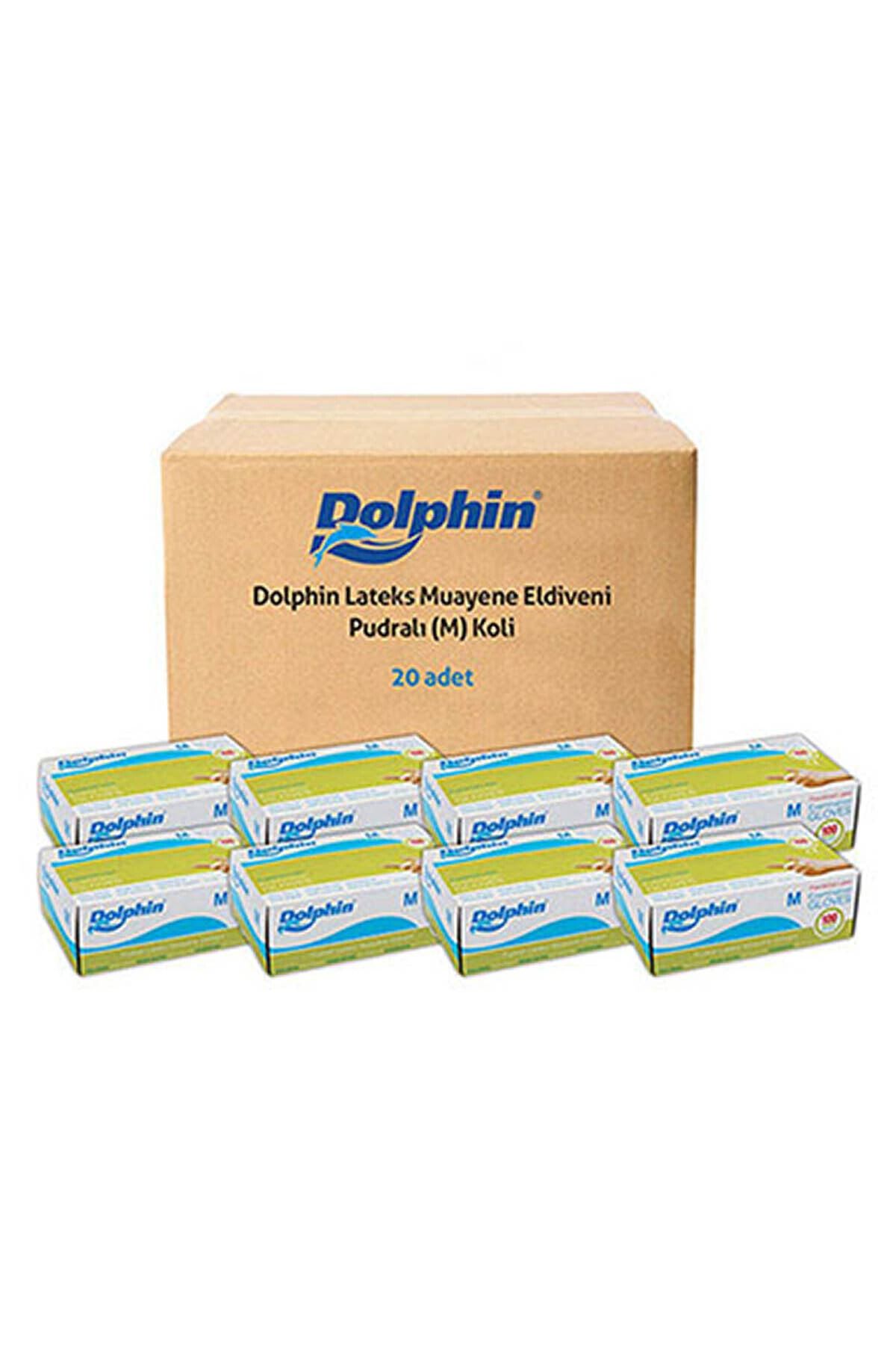 Dolphin Beyaz Lateks Eldiven Pudralı (m) 20 Pk X 100 Adet (koli)
