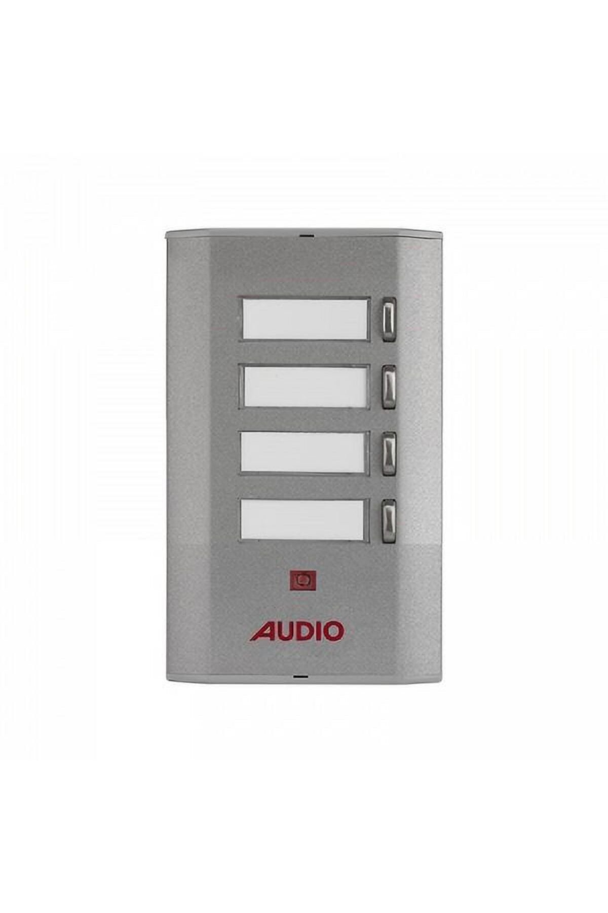 AUDİO 006225 U Konsept Serisi Yan Sıra Tek Butonlu Zil Paneli 4lü