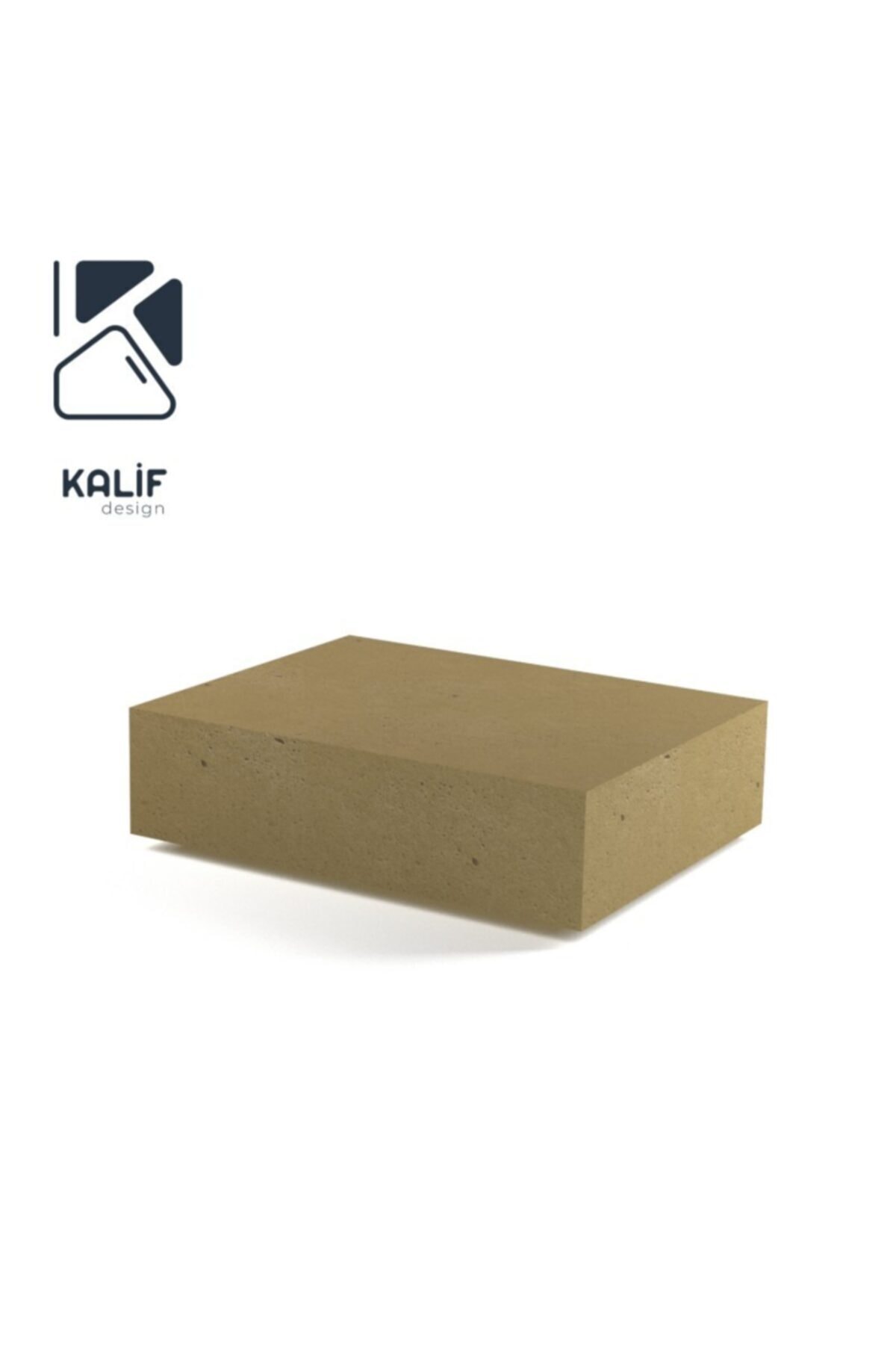 KALİF SAKSI Kalif Design Hafif Beton Sehpa (terrazo) Mass (l) 90x25 Sarı