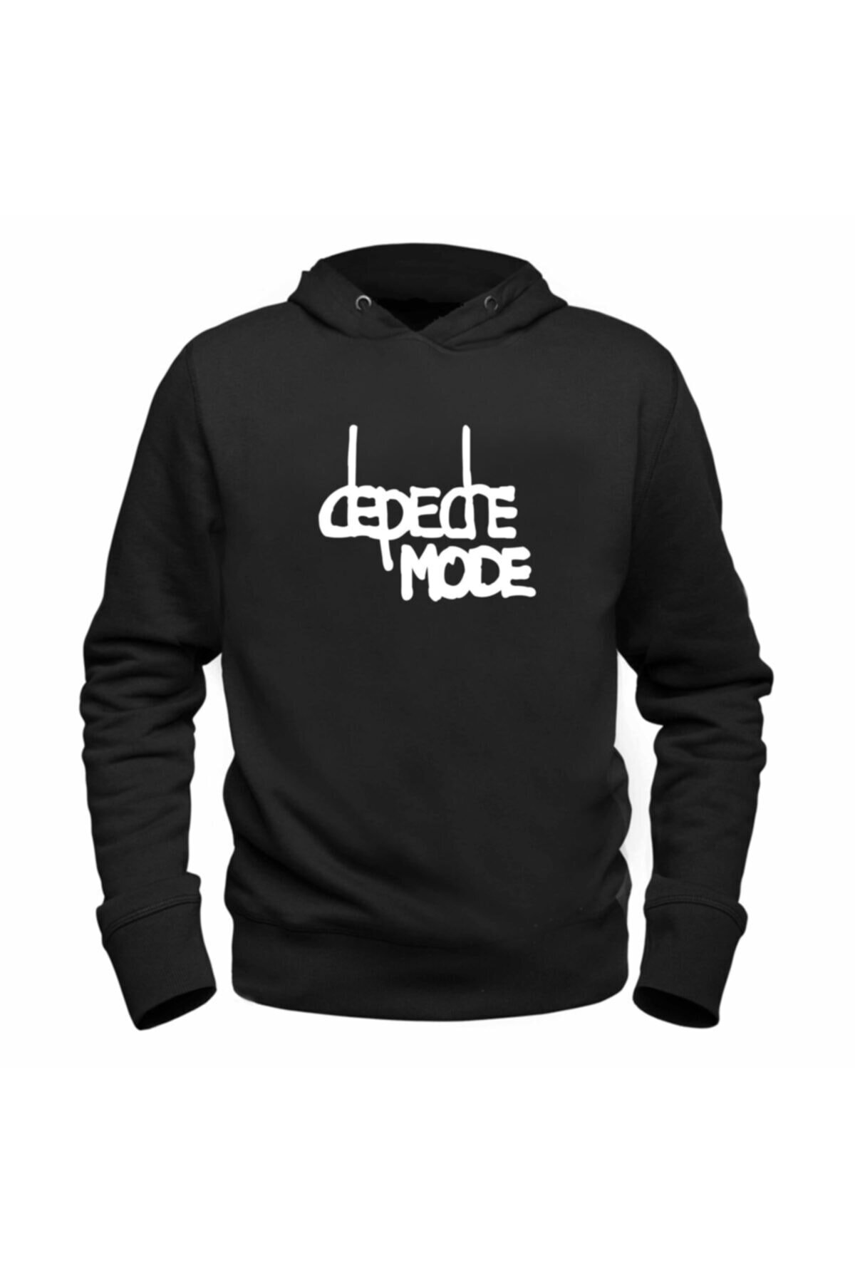 Alfa Tshirt Depeche Mode Baskılı Siyah Sweatshirt