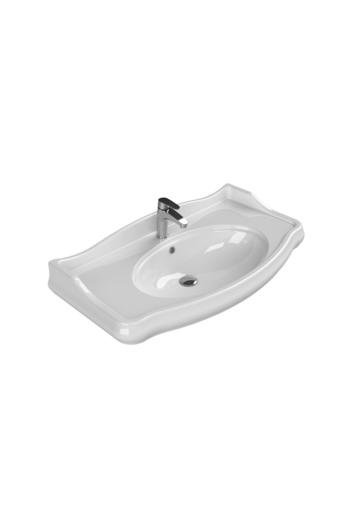 TURKUAZ 1837 100 Cm Etajerli Lavabo