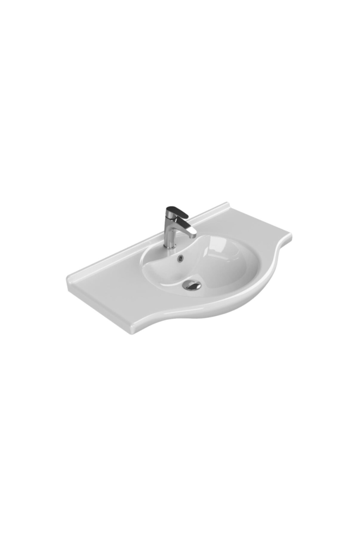TURKUAZ Nil 85 Cm Etejerli Lavabo