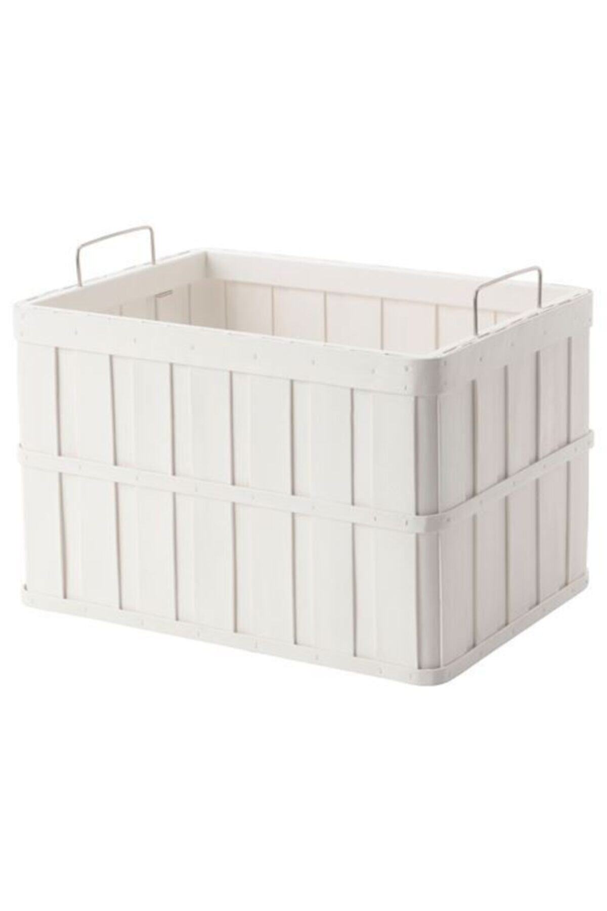 IKEA Düzenleme-organizer Kutu-masif Çam Ölçü 36x27x23 Cm Meridyendukkan Beyaz Sepet