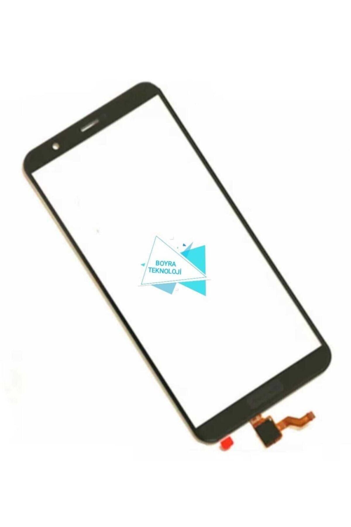 Boyra Teknoloji Huawei P Smart 2018 Uyumlu Okalı Dokunmatik Ön Cam Ekran Değildir Siyah