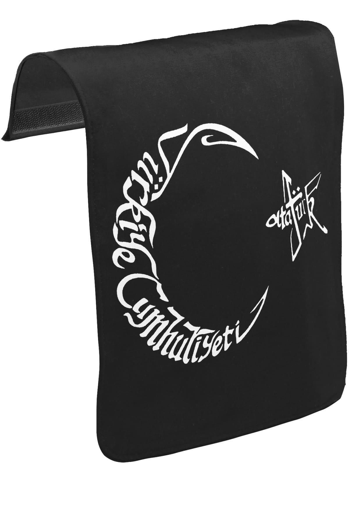 Lord TShirt Tc Atatürk Unisex Siyah Tak-çıkar Postacı Çanta Kapağı Ck-811