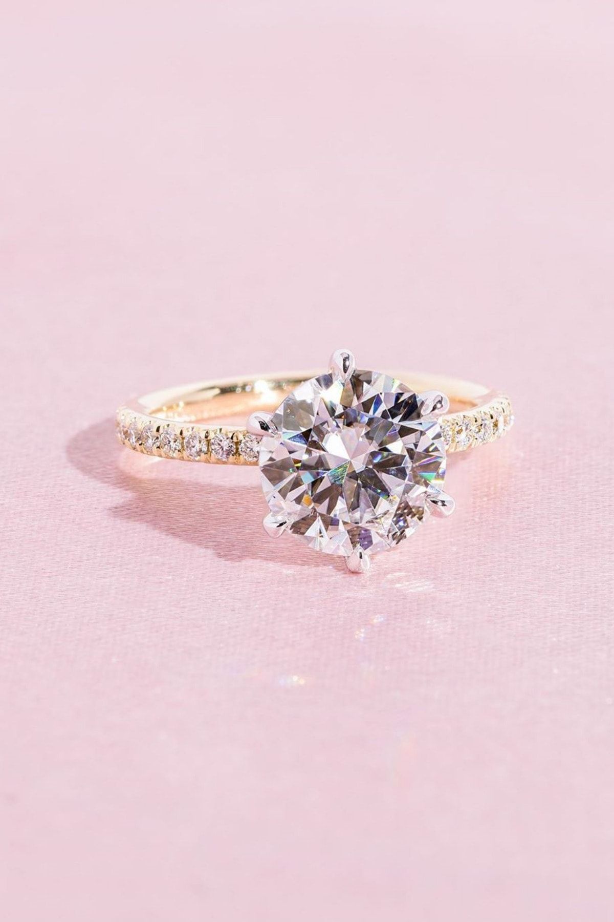 Crystal Diamond Zirconia Laboratuvar Pırlantası 1.75 Carat Tektaş Yüzük