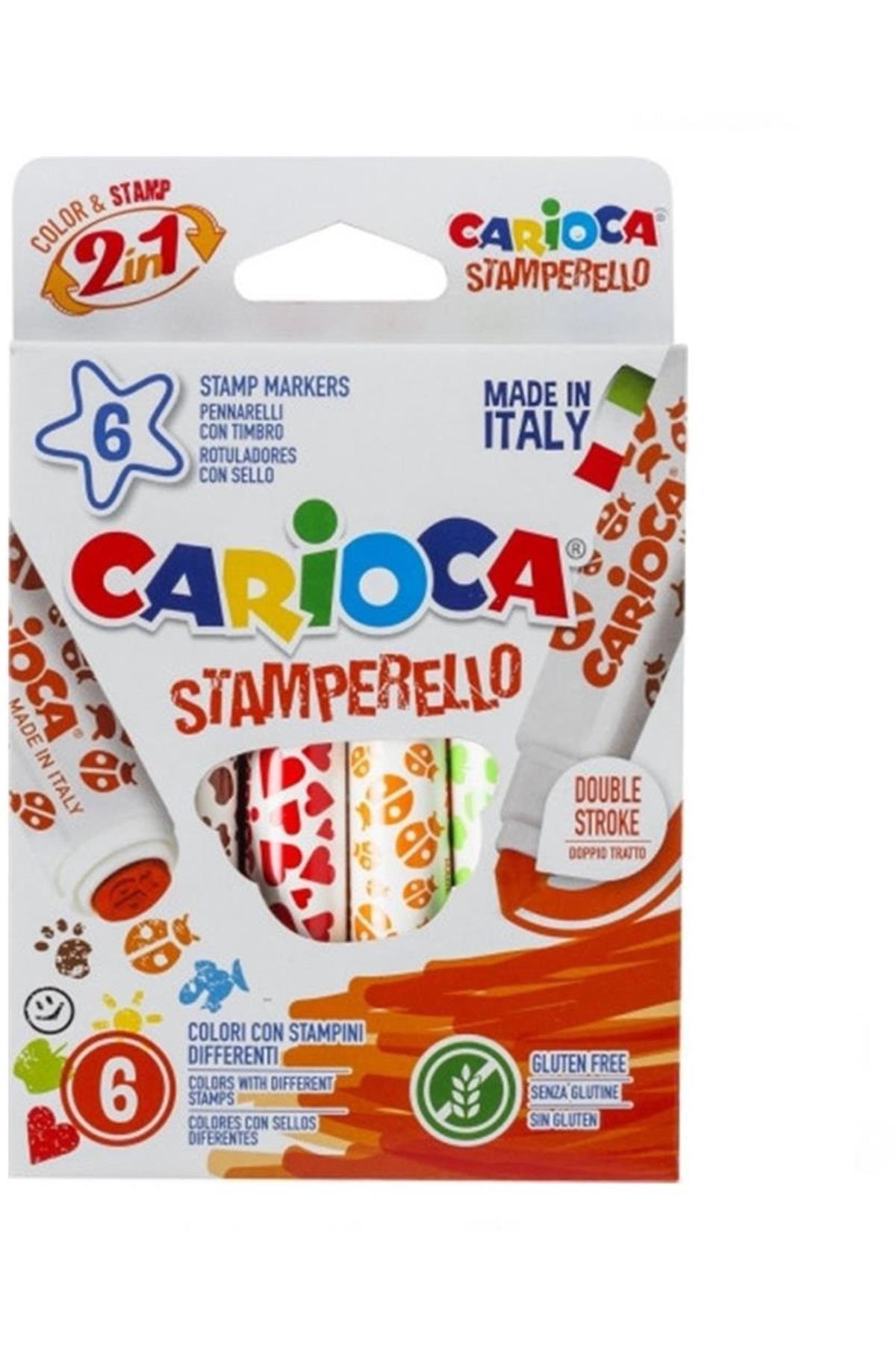 CARIOCA Stamperello Keçeli Boya Kalemi 6'lı Kuru Boya Kalemi