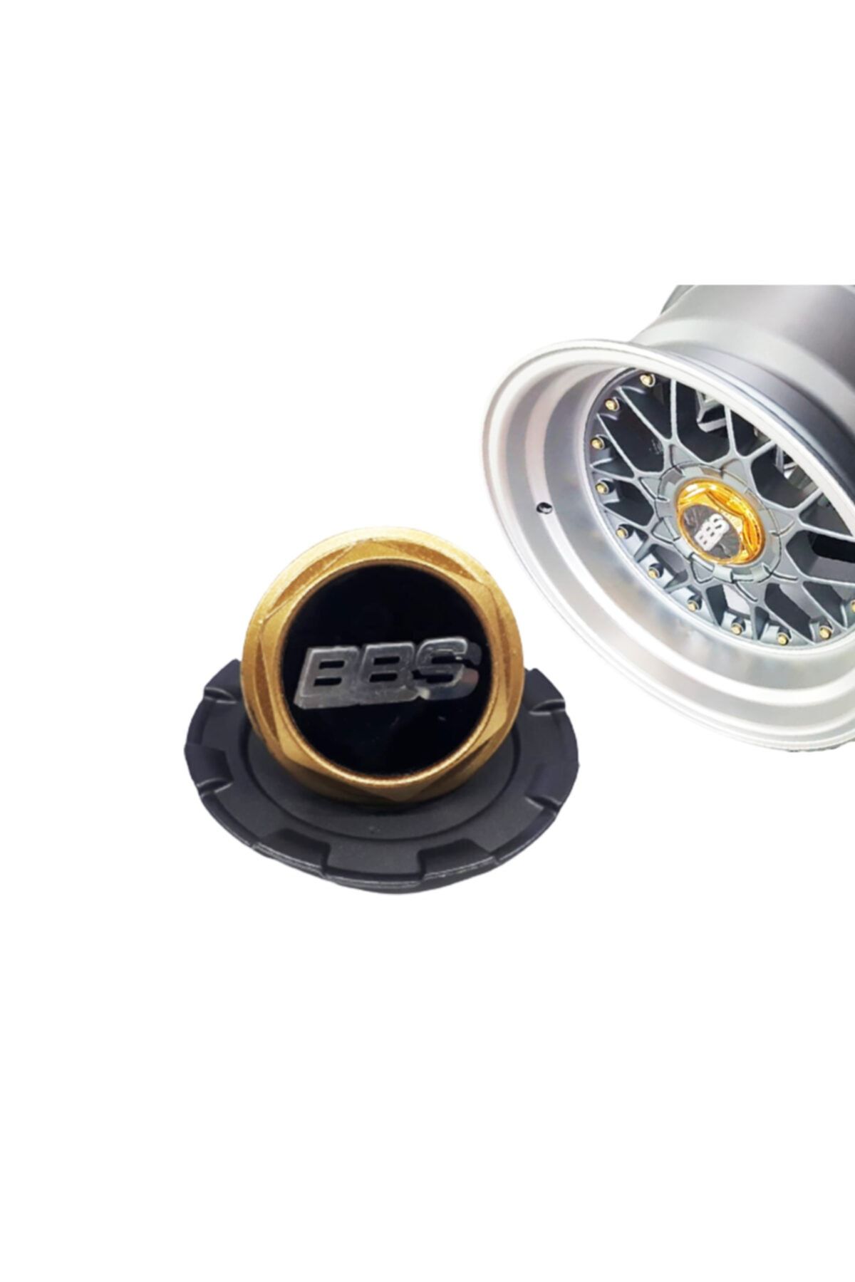 Kapak Dünyası Bbs Fm3 Jant Göbeği 16'' Gold & Black 4'lü Takım