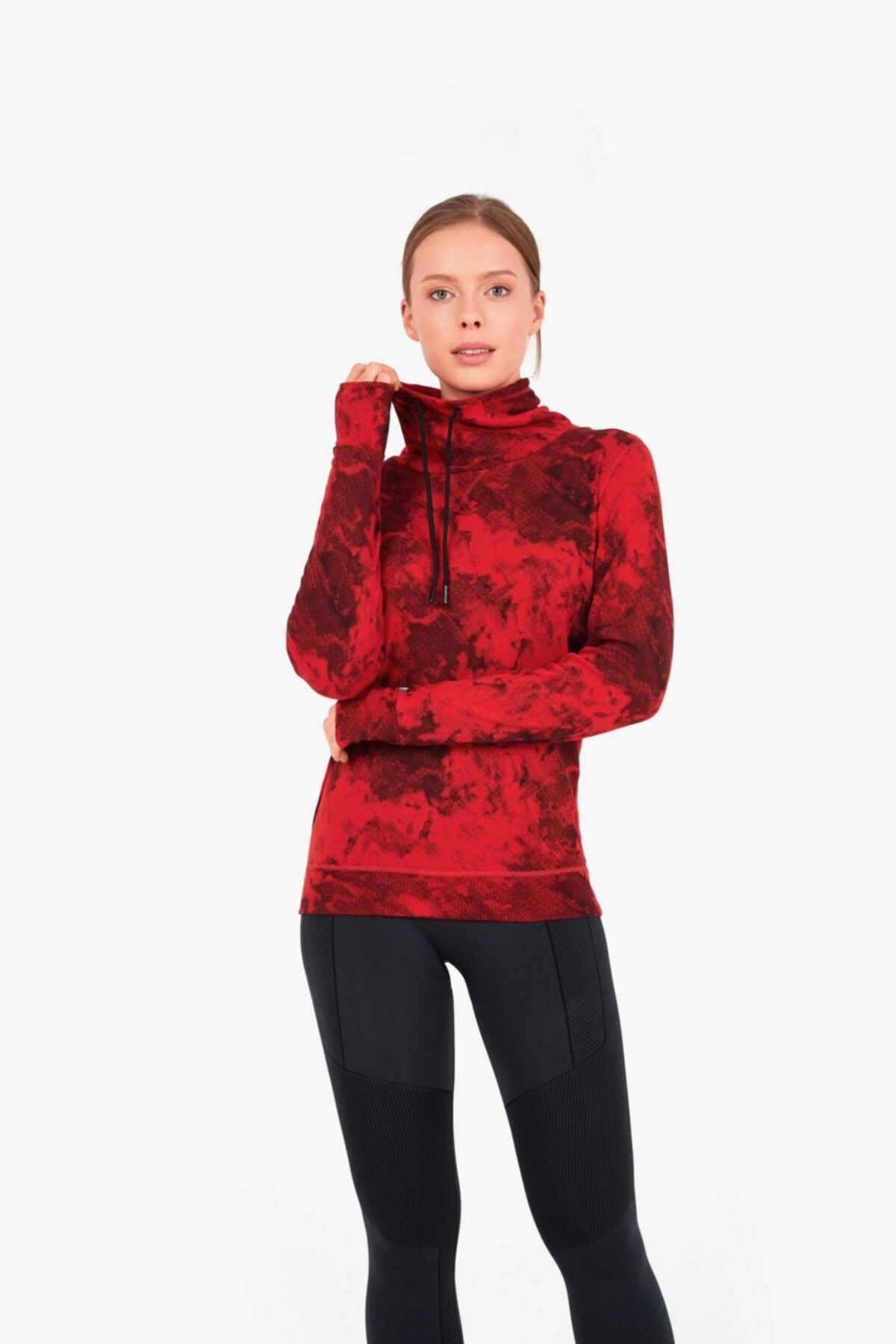 Blackspade Kadın Termal Sweatshirt 50454 - Kırmızı