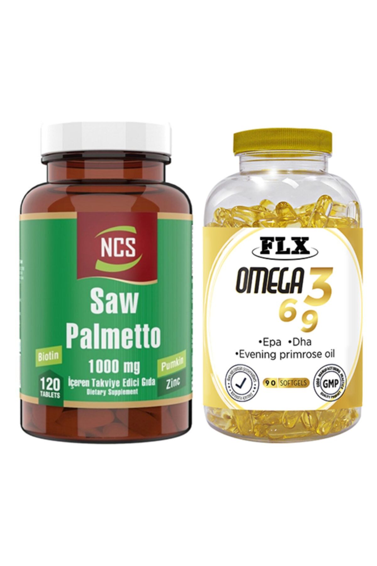 NCS Saw Palmetto 120 Tablet & Flx Omega 3-6-9 Balık Yağı 90 Tablet