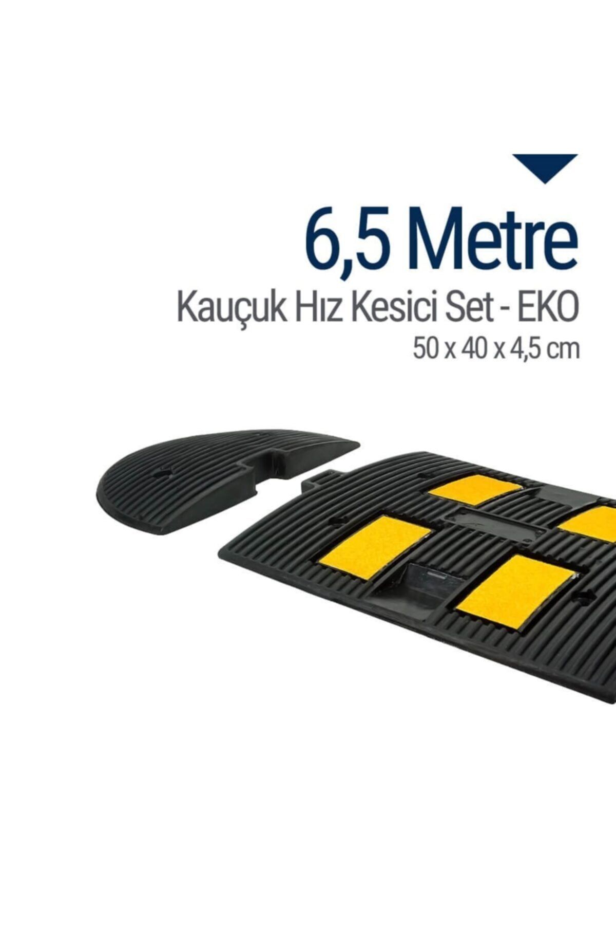 İleri Trafik Kauçuk Hız Kesici, Yol Kasisi 50 X 40 X 4,5cm - Eko - 6,5 Metre