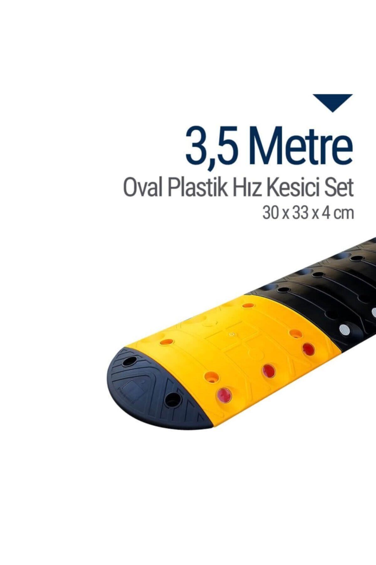 İleri Trafik Oval Plastik Hız Kesici Set, Yol Kasisi 3,5 Metre