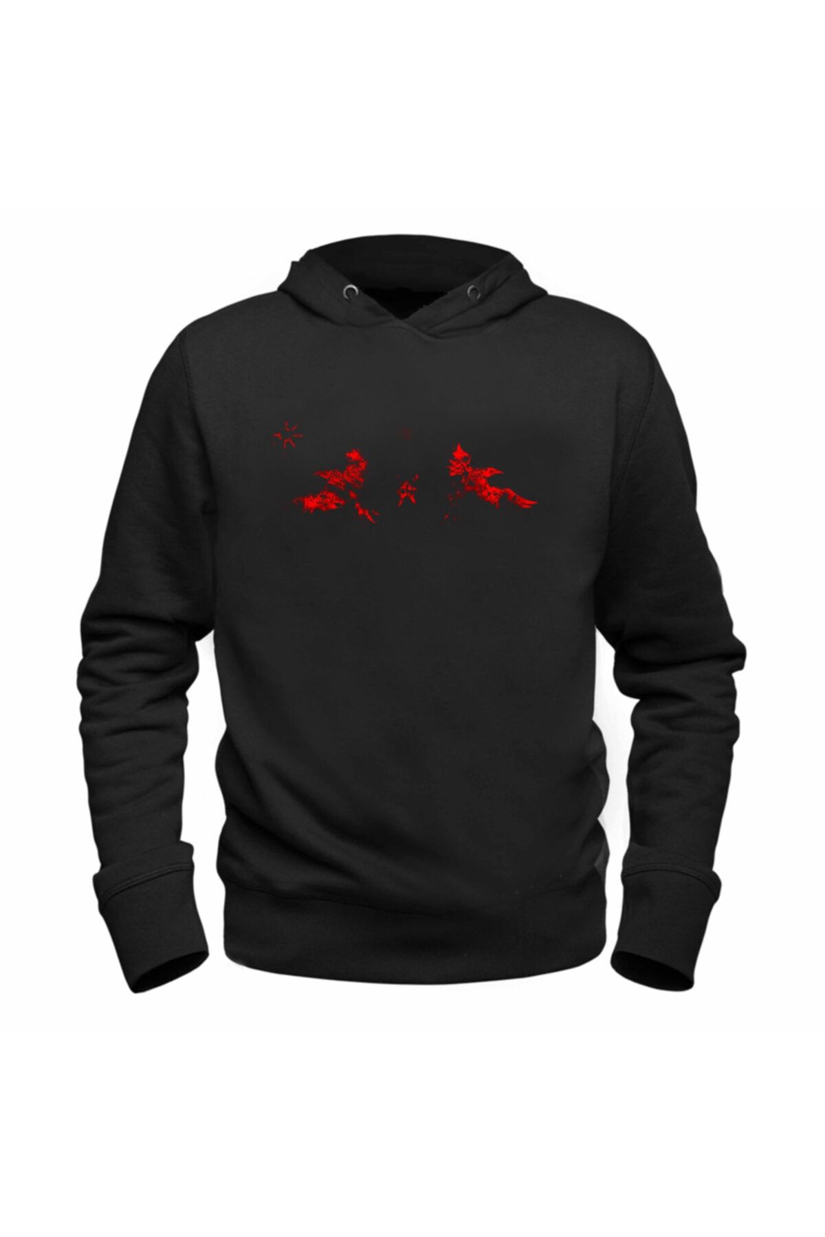 Alfa Tshirt Vikings Dijital Baskılı Siyah Sweatshirt