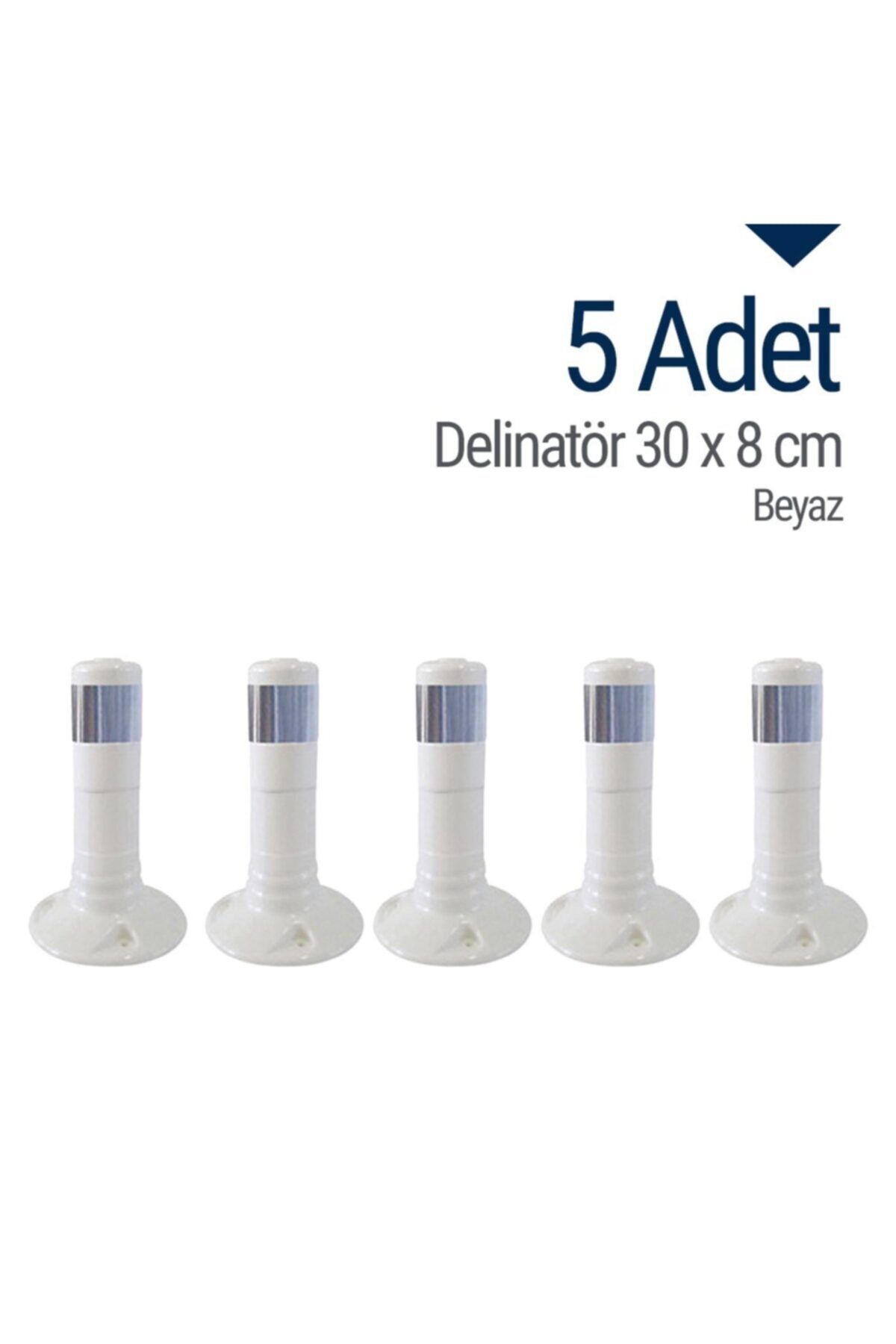 İleri Trafik Delinatör 30 X 8 Cm Beyaz 5 Adet, Esnek Duba