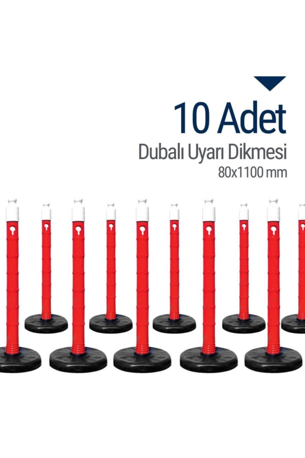 İleri Trafik Dubalı Uyarı Dikmesi 80x1100 Mm 10'lu Set