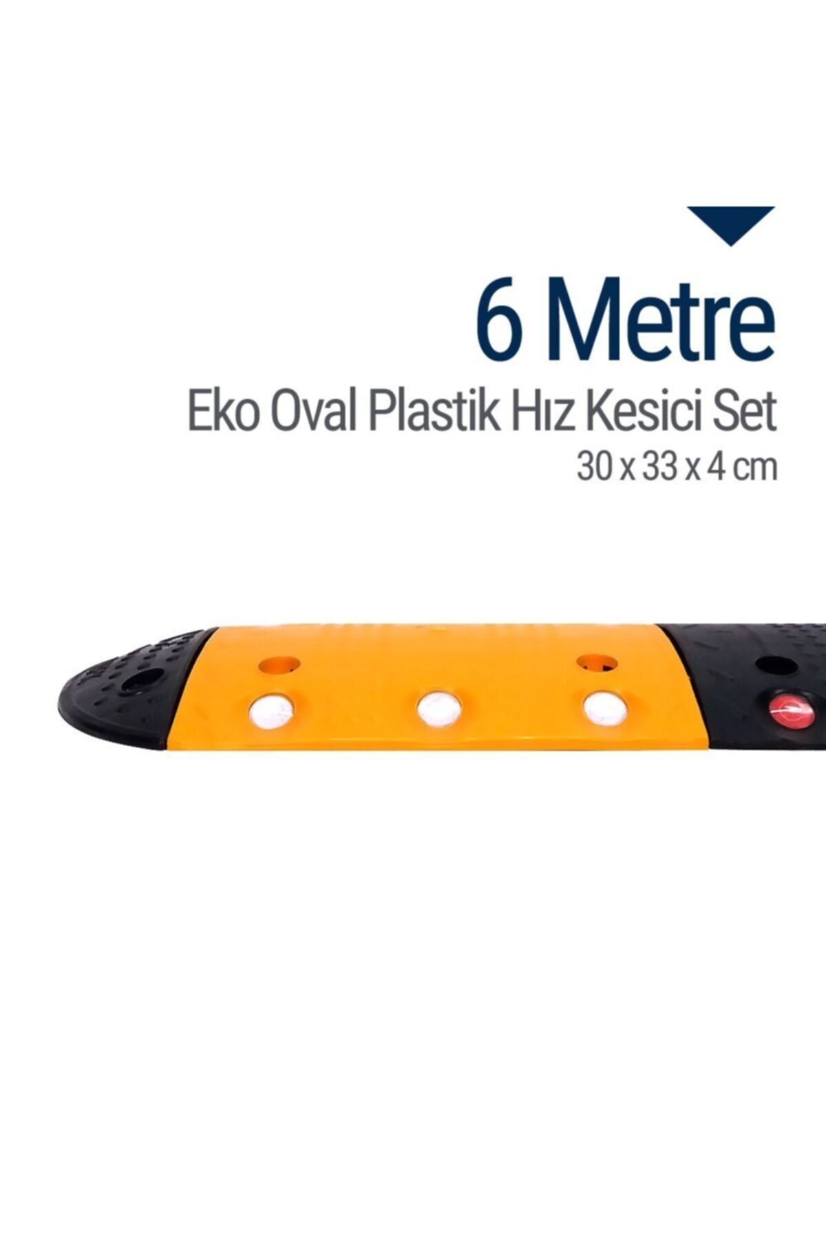 İleri Trafik Eko Oval Plastik Hız Kesici Set, Yol Kasisi 6 Metre