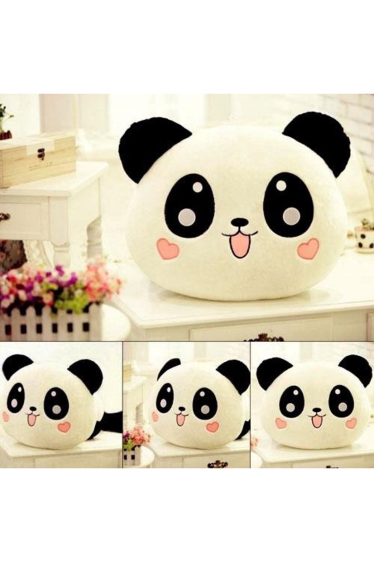 Go İthalat Sevimli Panda Tasarımlı Polar Yastık