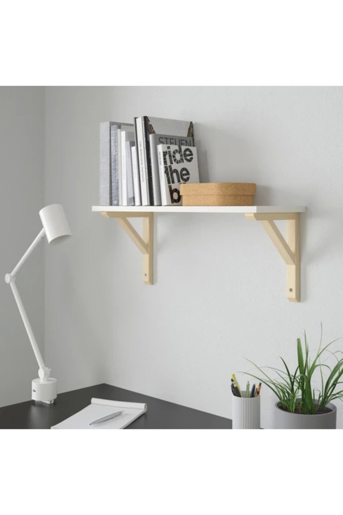 likelive Drd Ahşap Ayaklı Duvar Rafı 60 Cm 2-li Çocuk Odası