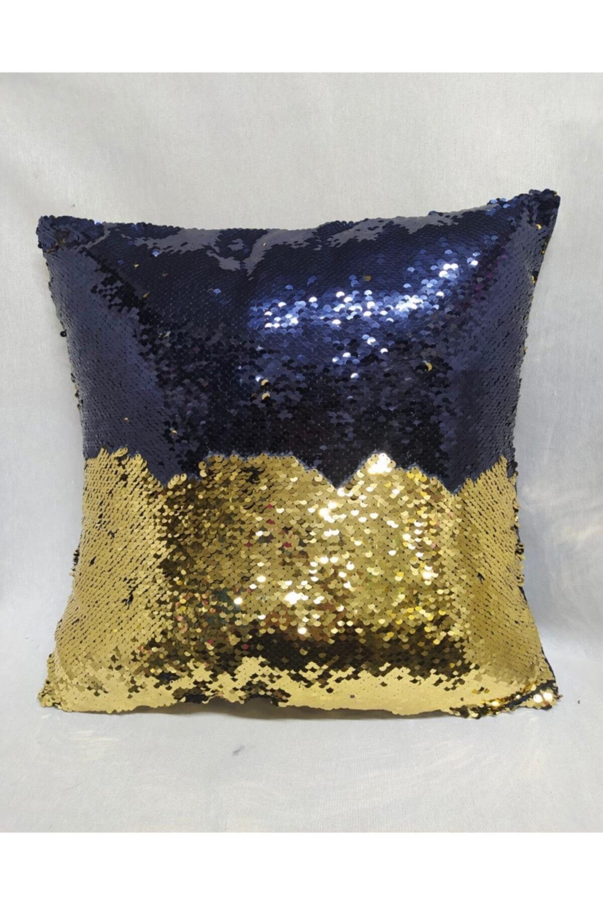 YILMAZHOME Pul Payet Yastık Kılıfı - (laci-gold)
