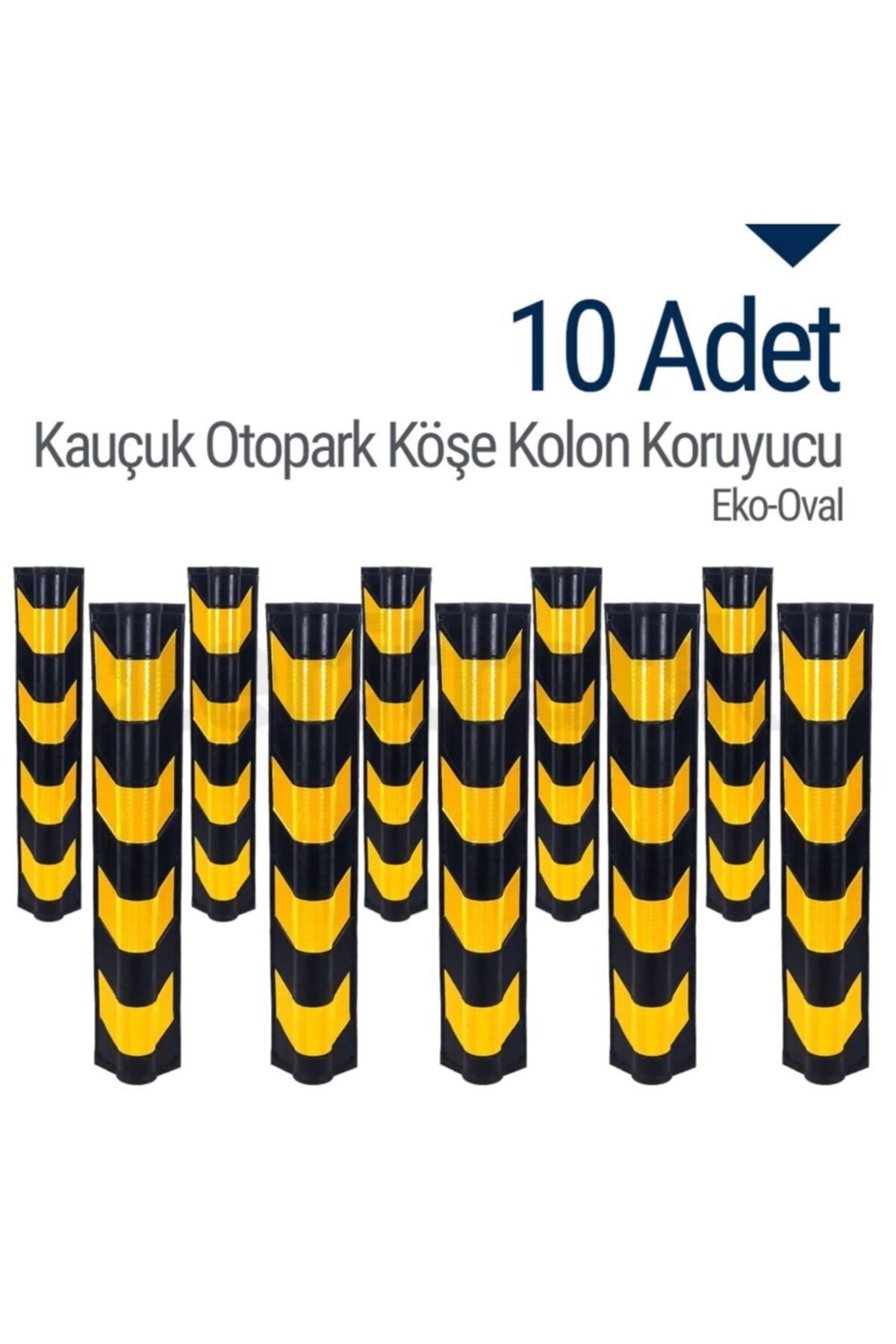 İleri Trafik Kauçuk Otopark Köşe Kolon Koruyucu, Koruma Eko-oval Onlu Set