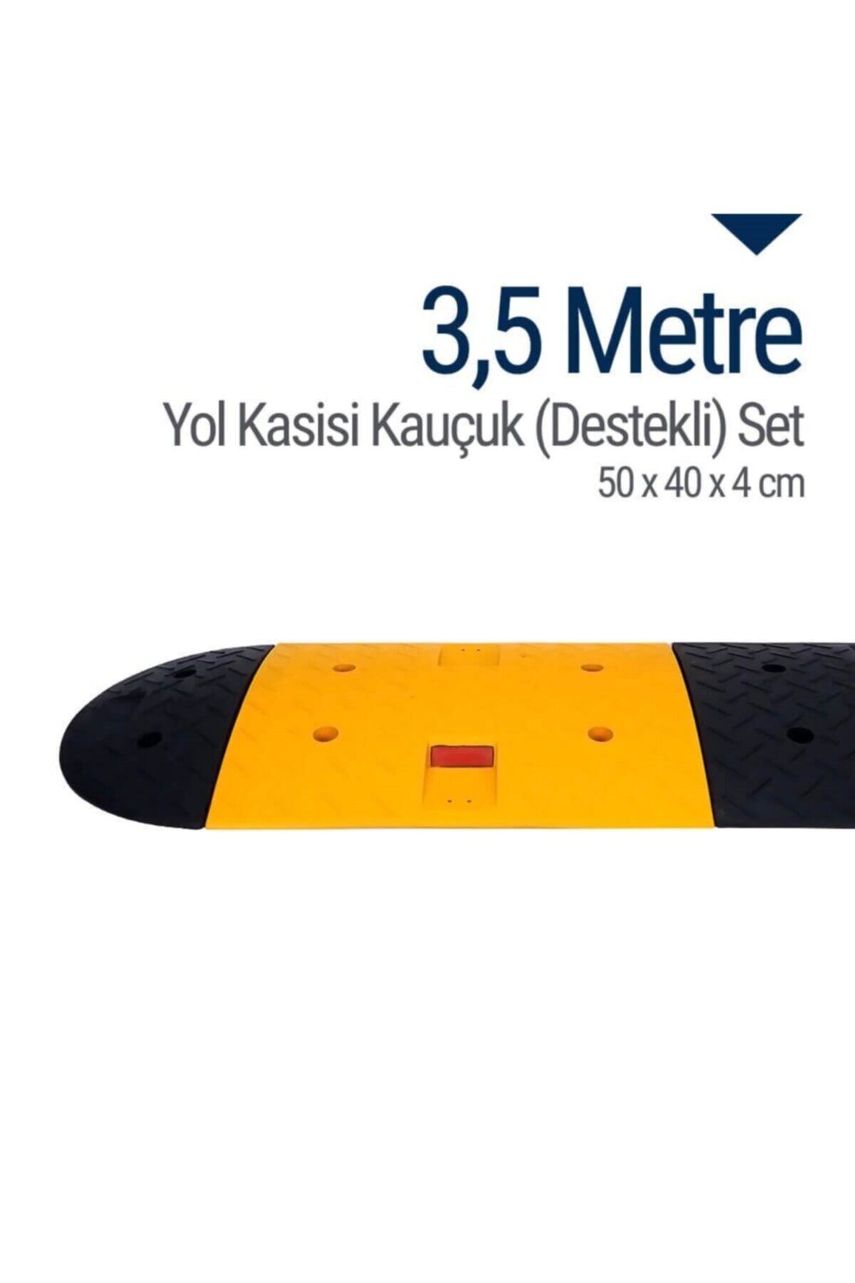İleri Trafik Kauçuk Yol Kasisi Destekli, Hız Kesici Set 3,5 Metre