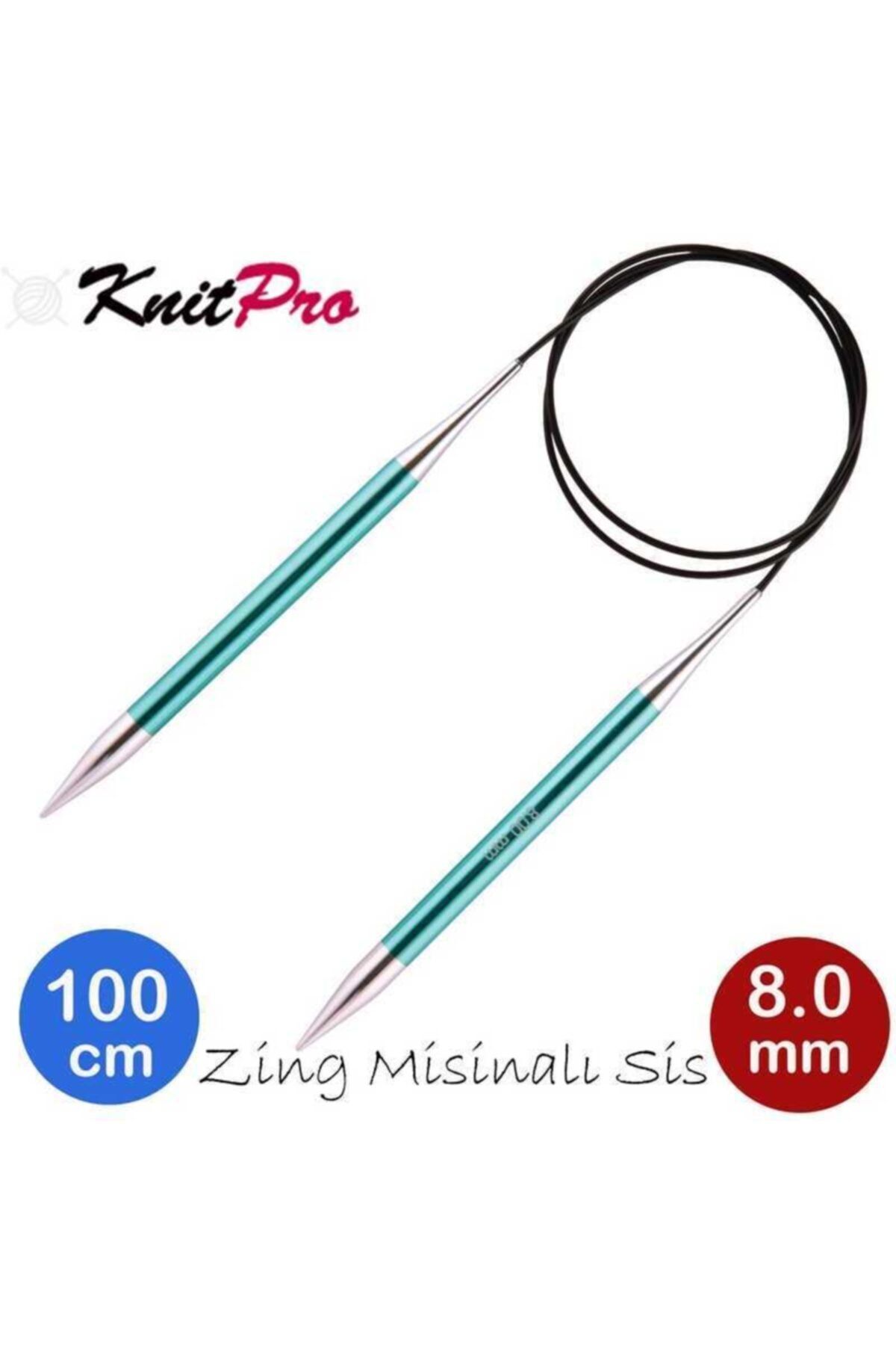 KnitPro Knıtpro (47166) Knıtpro Zing Misinalı Şiş 100 Cm 8mm