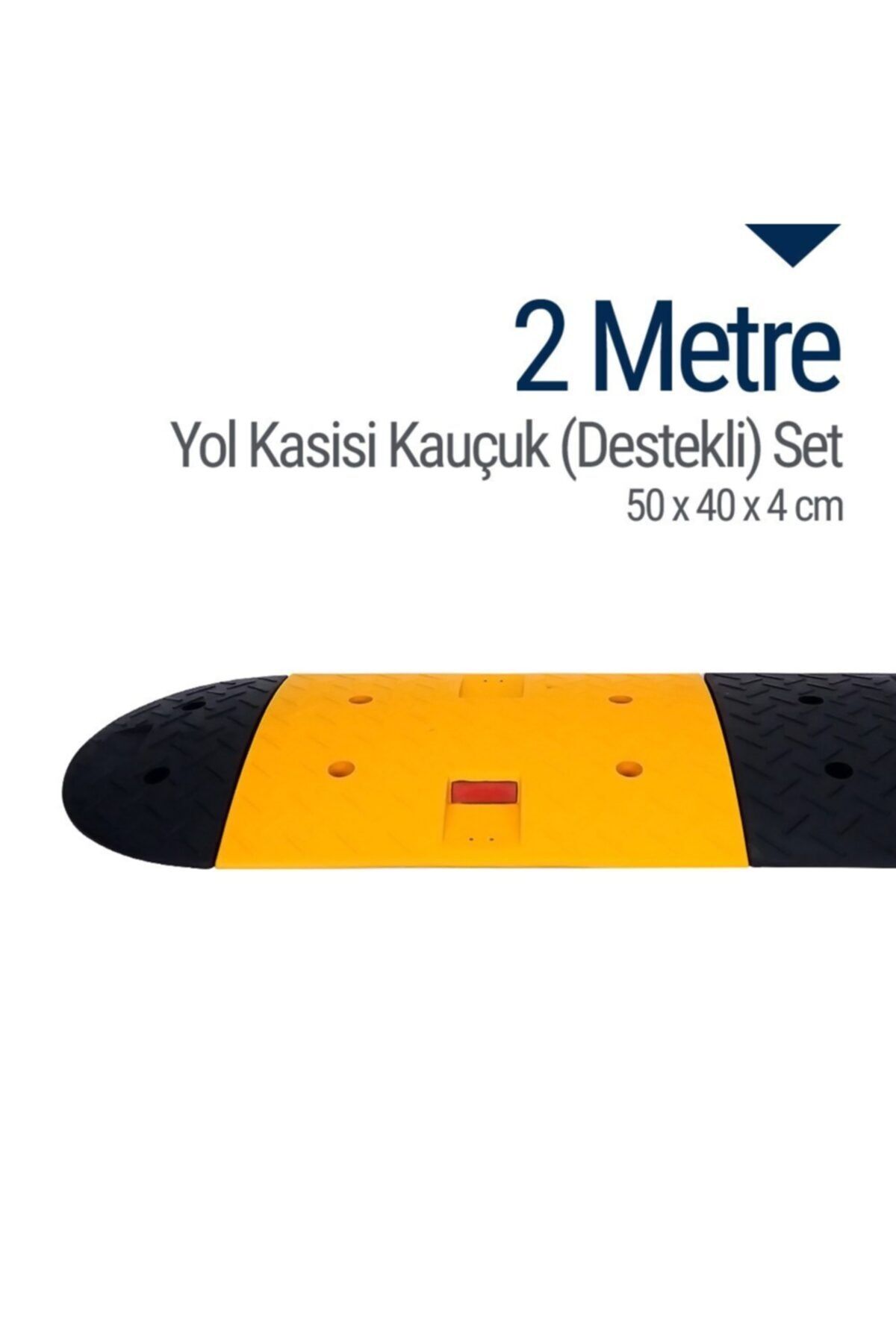 İleri Trafik Kauçuk Yol Kasisi Destekli, Hız Kesici Set 2 Metre