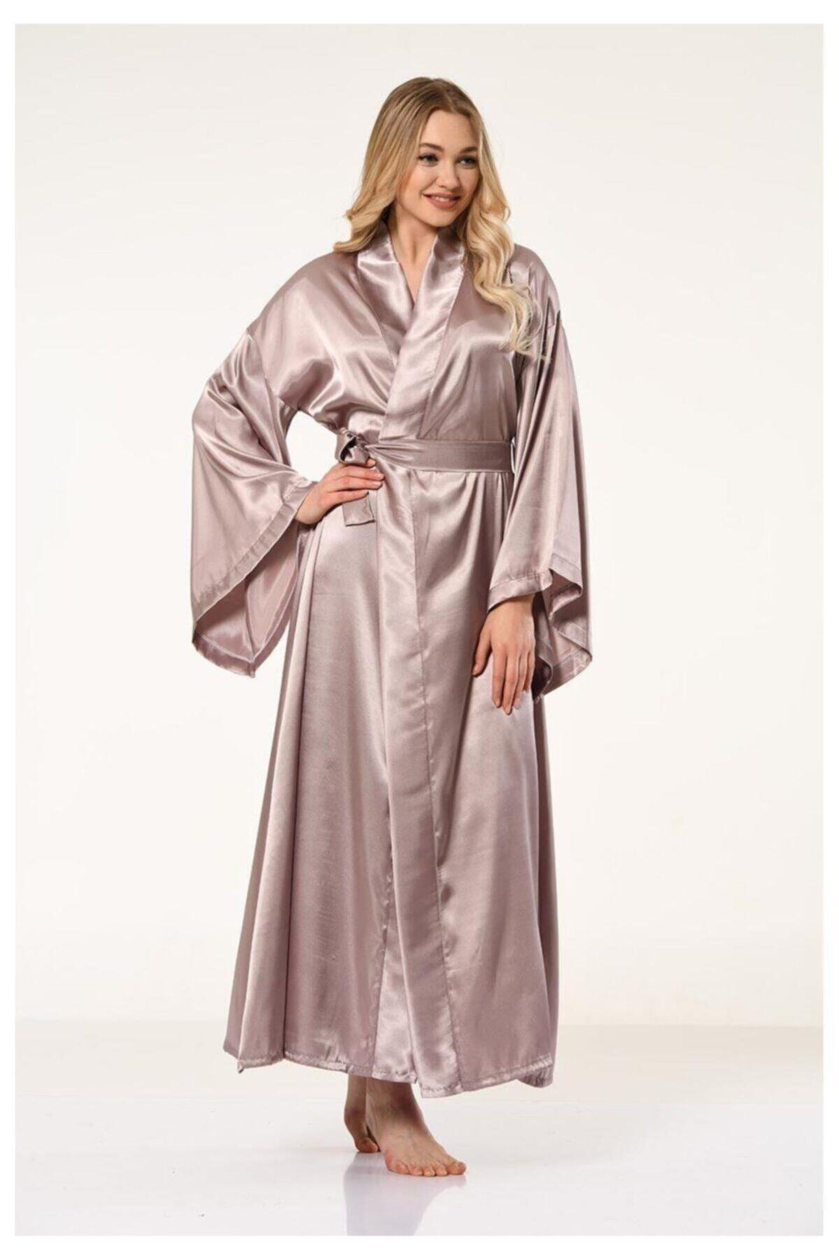 ASIMOD Kadın Uzun Kimono Sabahlık