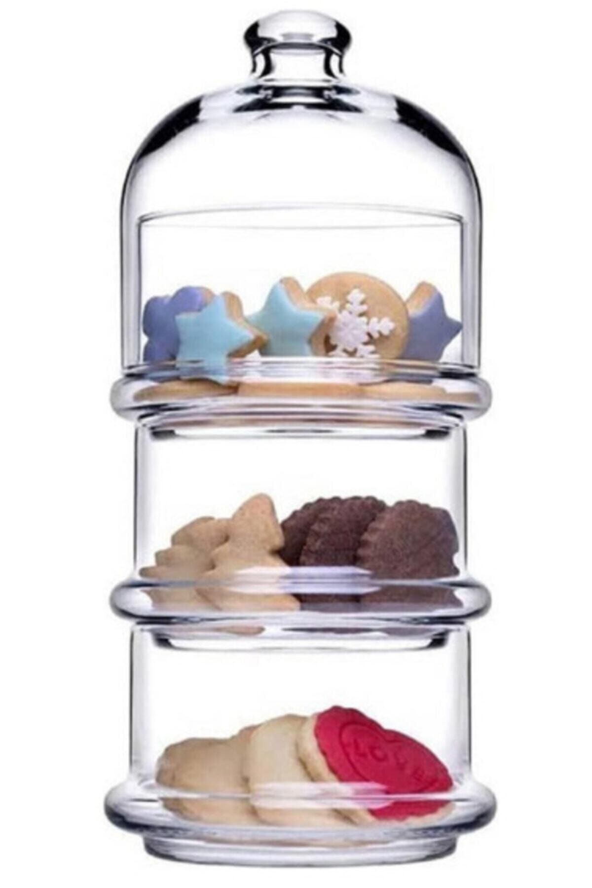 Paşabahçe Villa Patisserie 3 Katlı Fanus