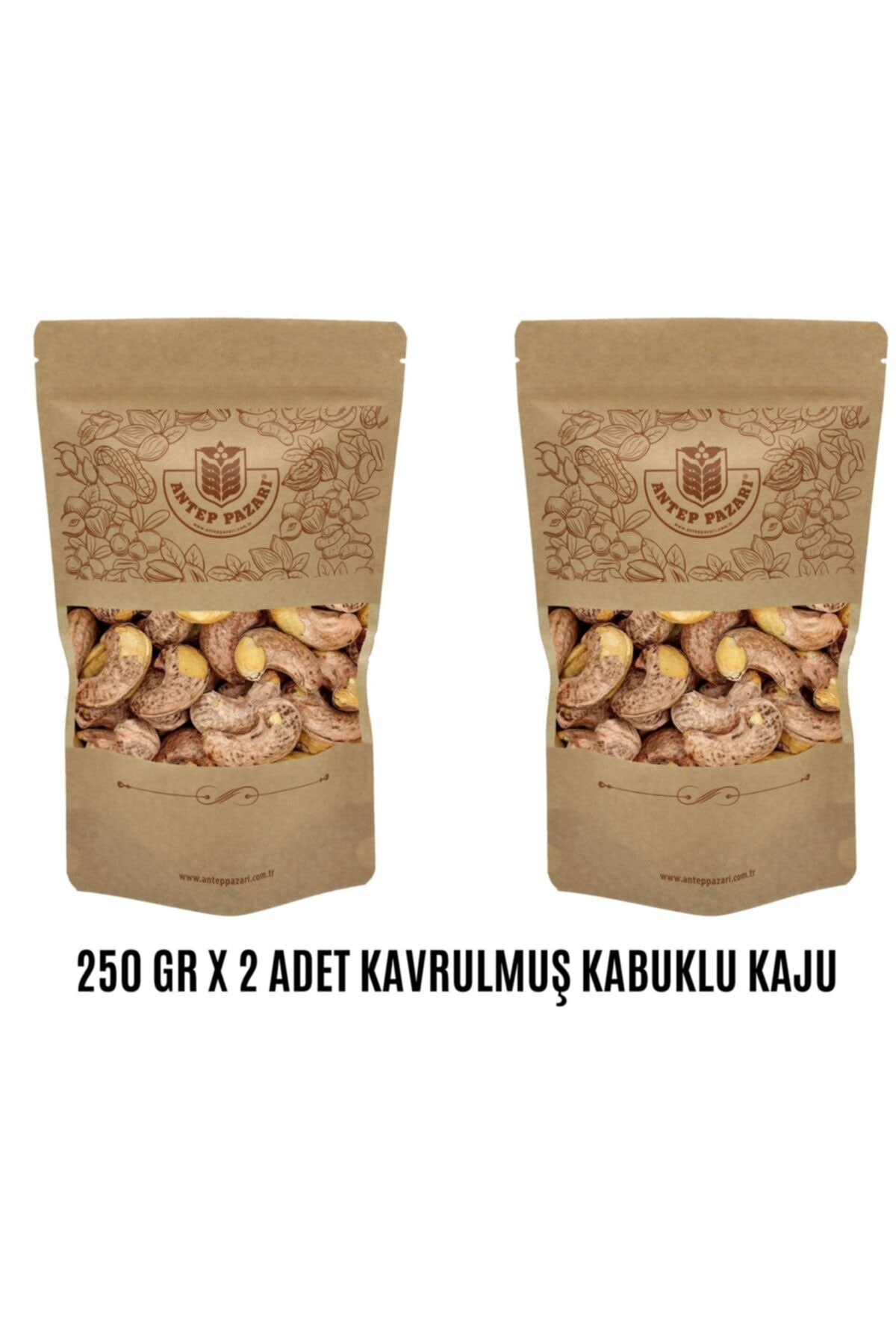 Antep Pazarı Kabuklu Kaju Kavrulmuş (250 Gr X 2 Adet)
