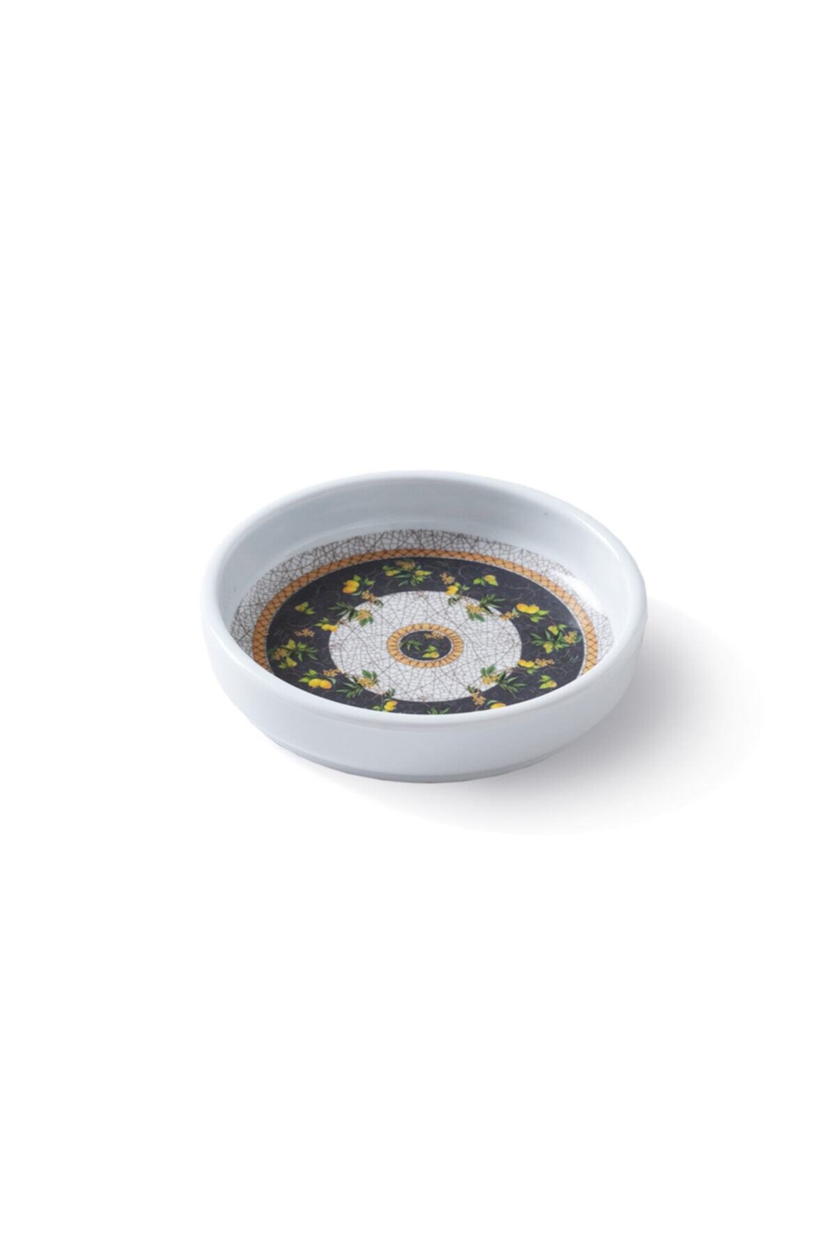 MorzaHome 6 Adet Çay Tabakğı Beyaz 10 cm Desen 2 Çap:10 cm Yükseklik:2 cm 71 gr
