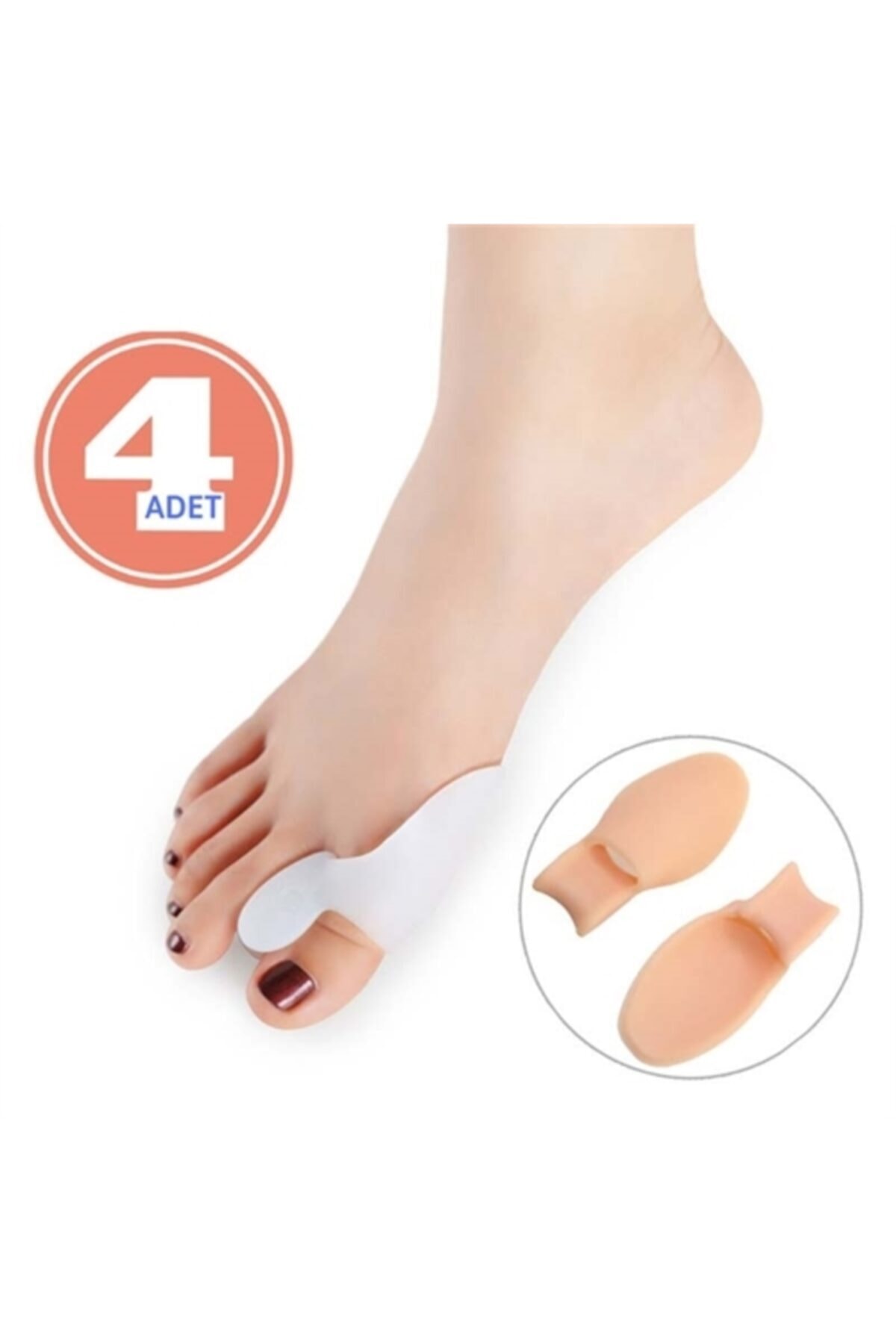 Transformacion 4 Adet Beyaz Renk Baş Parmak Silikonlu Koruyucu