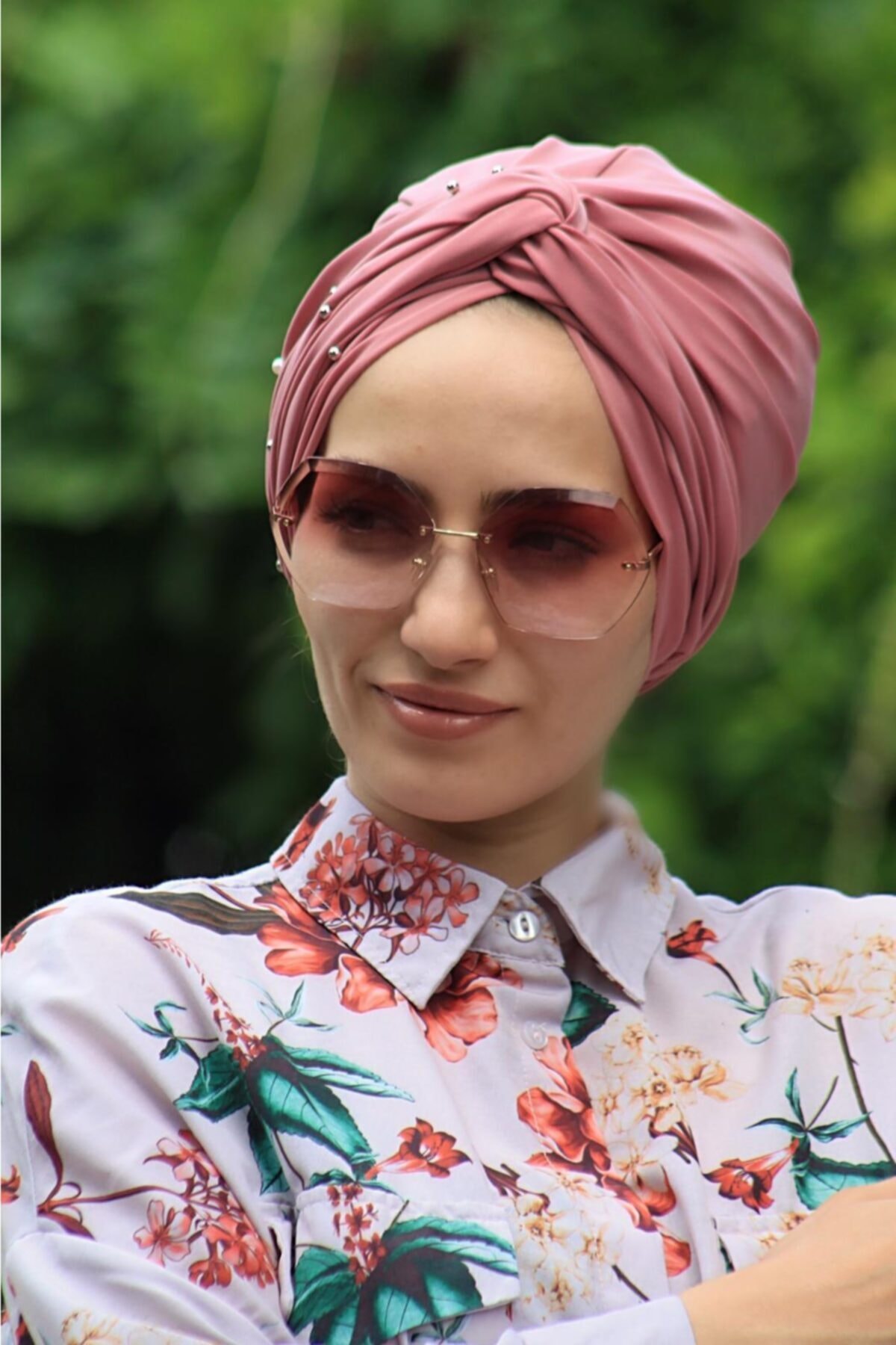 Mursen Bone Şal Hazır Tesettür Giyim Incili Hazır Olmayan Modelli Dolama Bone Gül Kurusu Renk (tesettür Giyim)